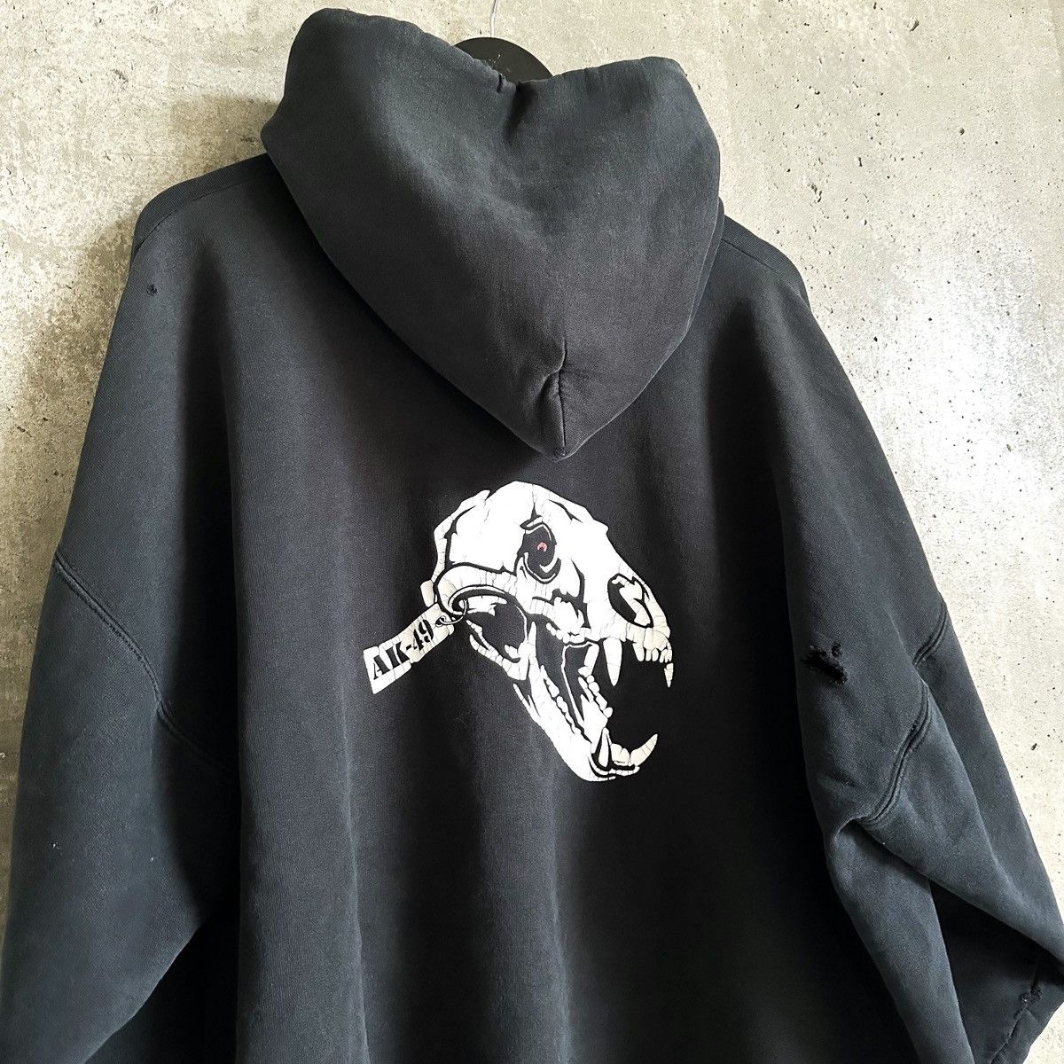 Vintage 90’s THRASHED AK-49 Hoodie | Grailed