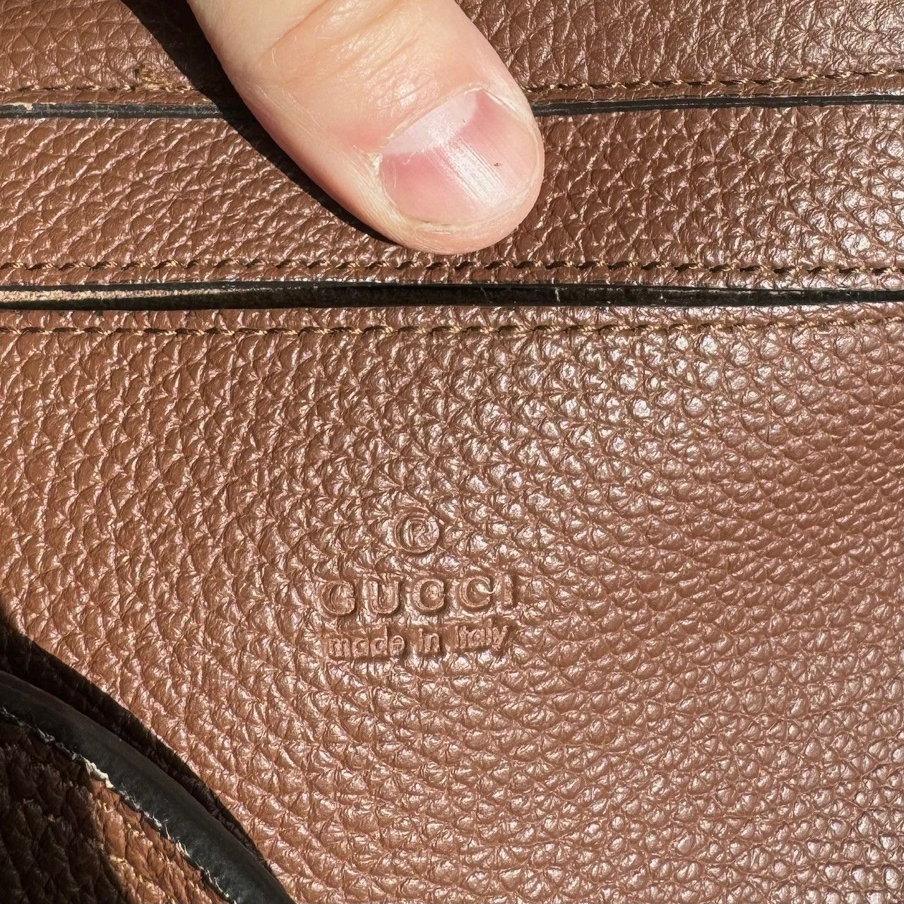 Gucci Gucci Customized Brown Leather Bamboo Handle 2 Way Tote Size ONE SIZE - 14 Thumbnail