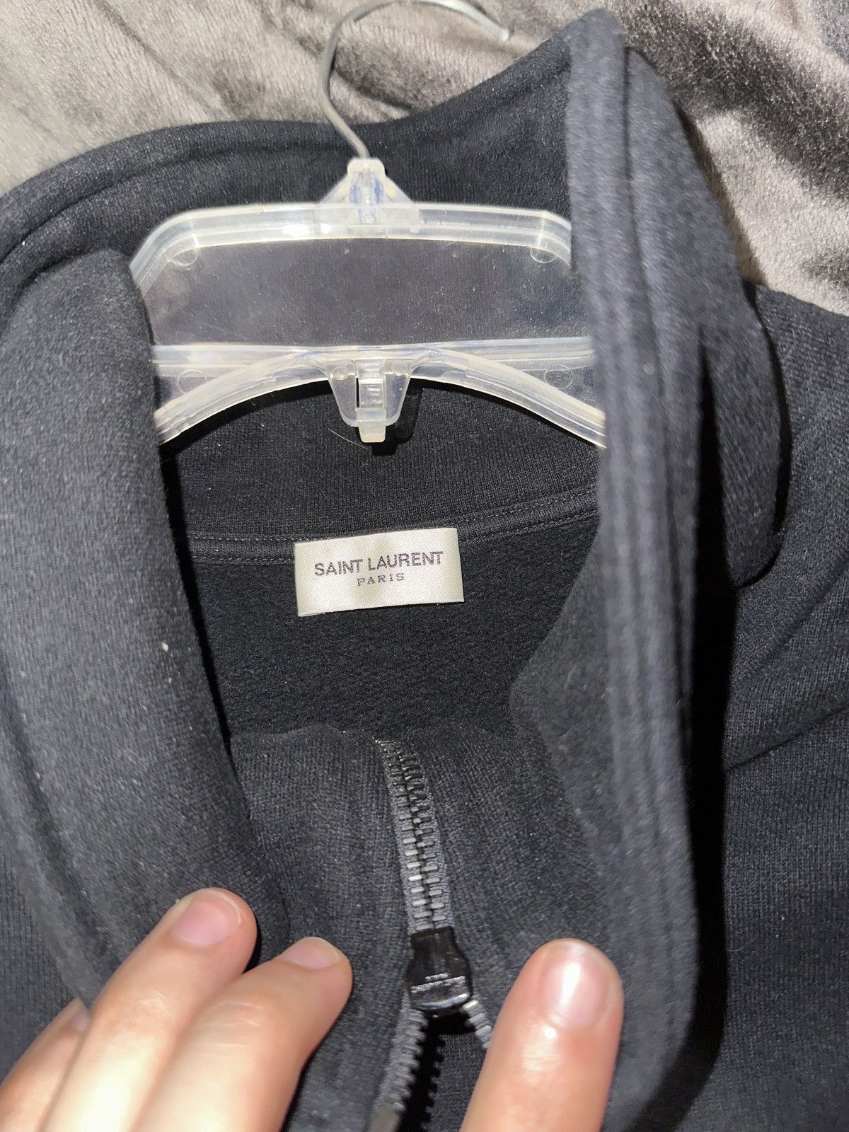 Saint Laurent Paris Saint Laurent Paris Black Fleece Cotton Quarter Zip Jacket L Size US L / EU 52-54 / 3 - 10 Thumbnail