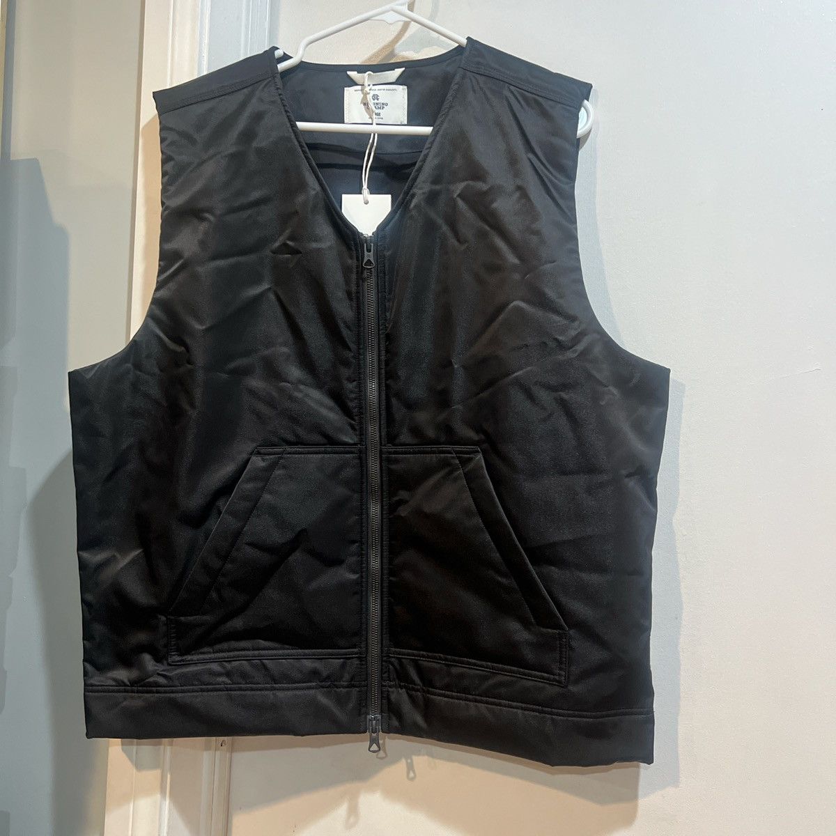 Reigning Champ Black Nylon Twill Vest