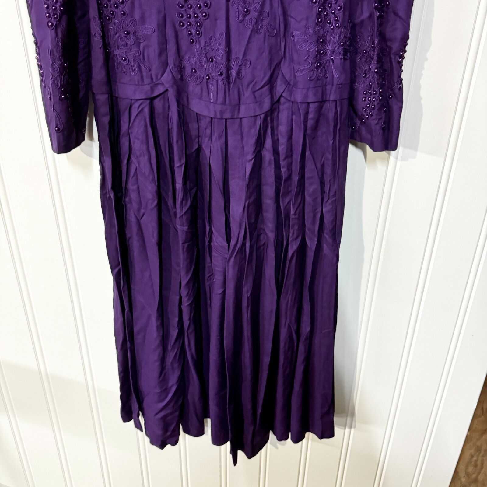 Vintage Vintage Marie St. Claire Purple Beaded Evening Dress Size 12 Size XL / US 12-14 / IT 48-50 - 5 Thumbnail