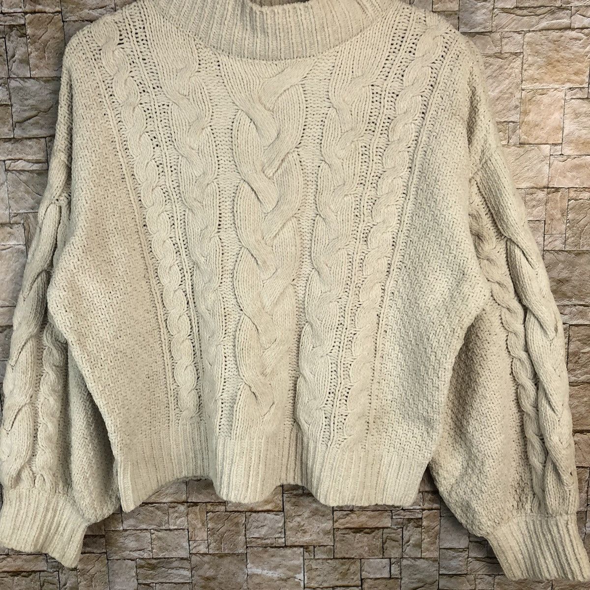 Homespun Knitwear Japan White aran isle cable Knitwear vintage #A871 Size M / US 6-8 / IT 42-44 - 3 Thumbnail