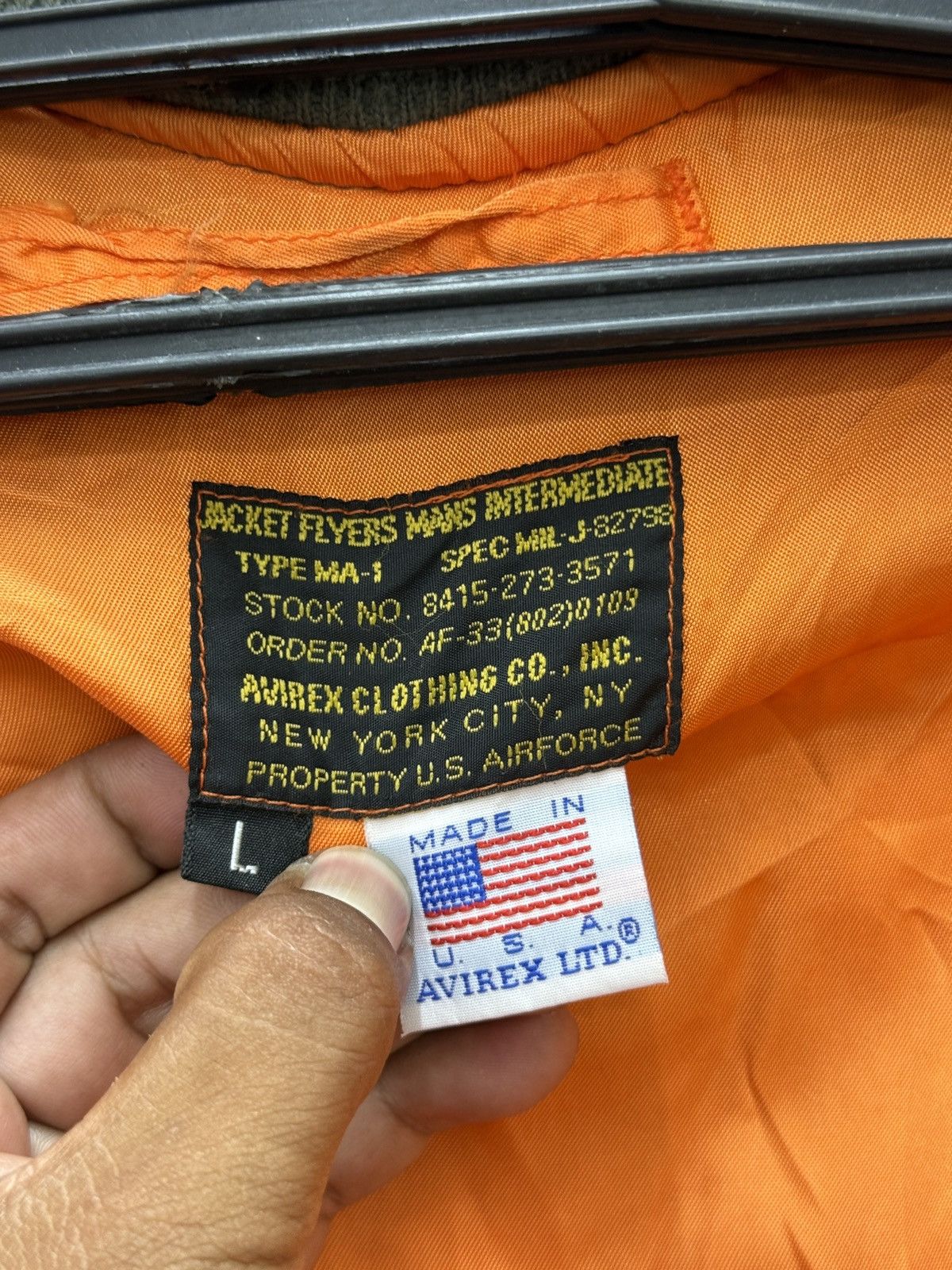 Avirex 💥🔥💥ARCHIVE VTG AVIREX MA1 BOMBER JACKET Size US L / EU 52-54 / 3 - 9 Thumbnail