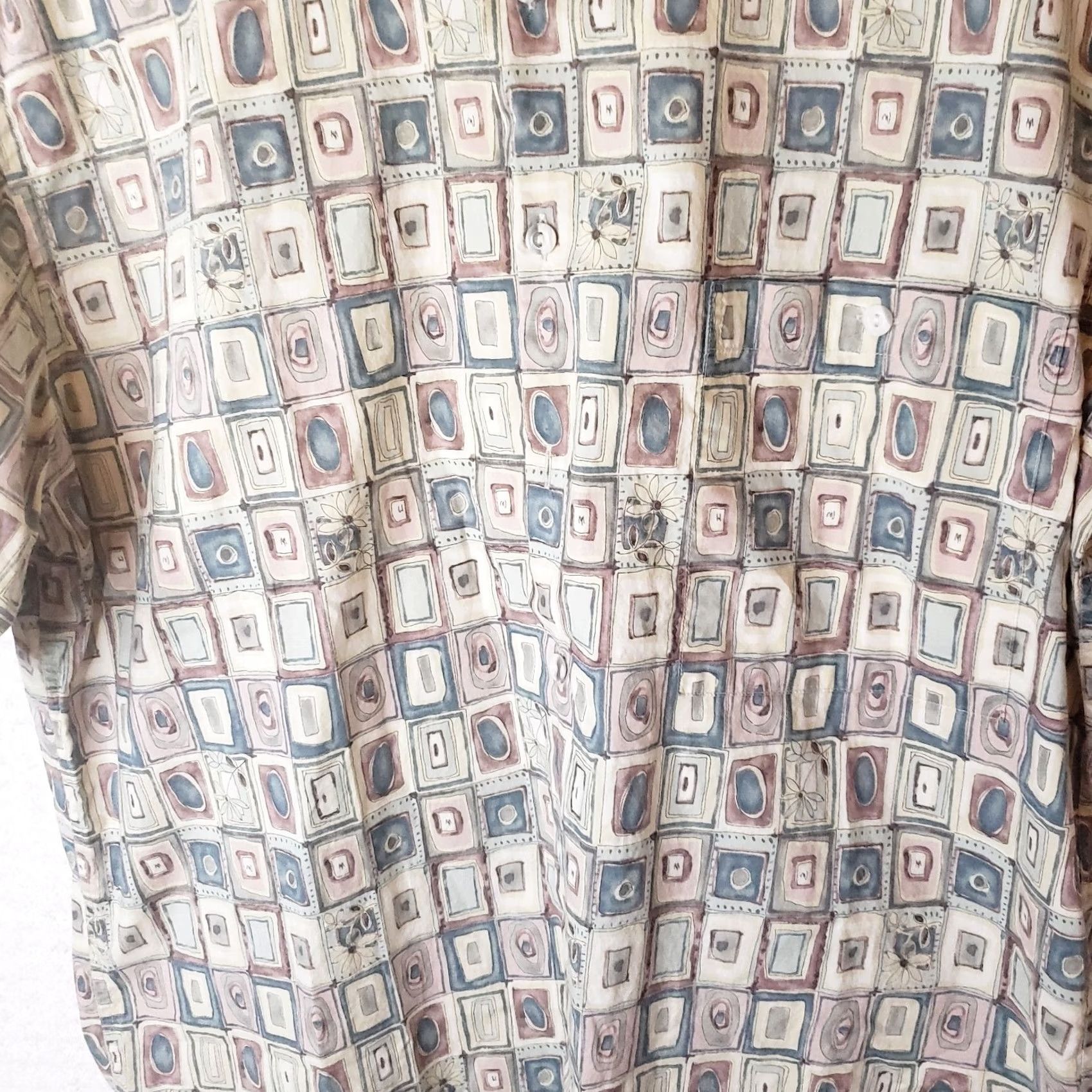 Murano Murano Men’s M Multicolor Geometric Pattern Shirt S Short Sleeve Collared Button-Up Casual Beach Hawaiian Tropical Size US M / EU 48-50 / 2 - 5 Thumbnail