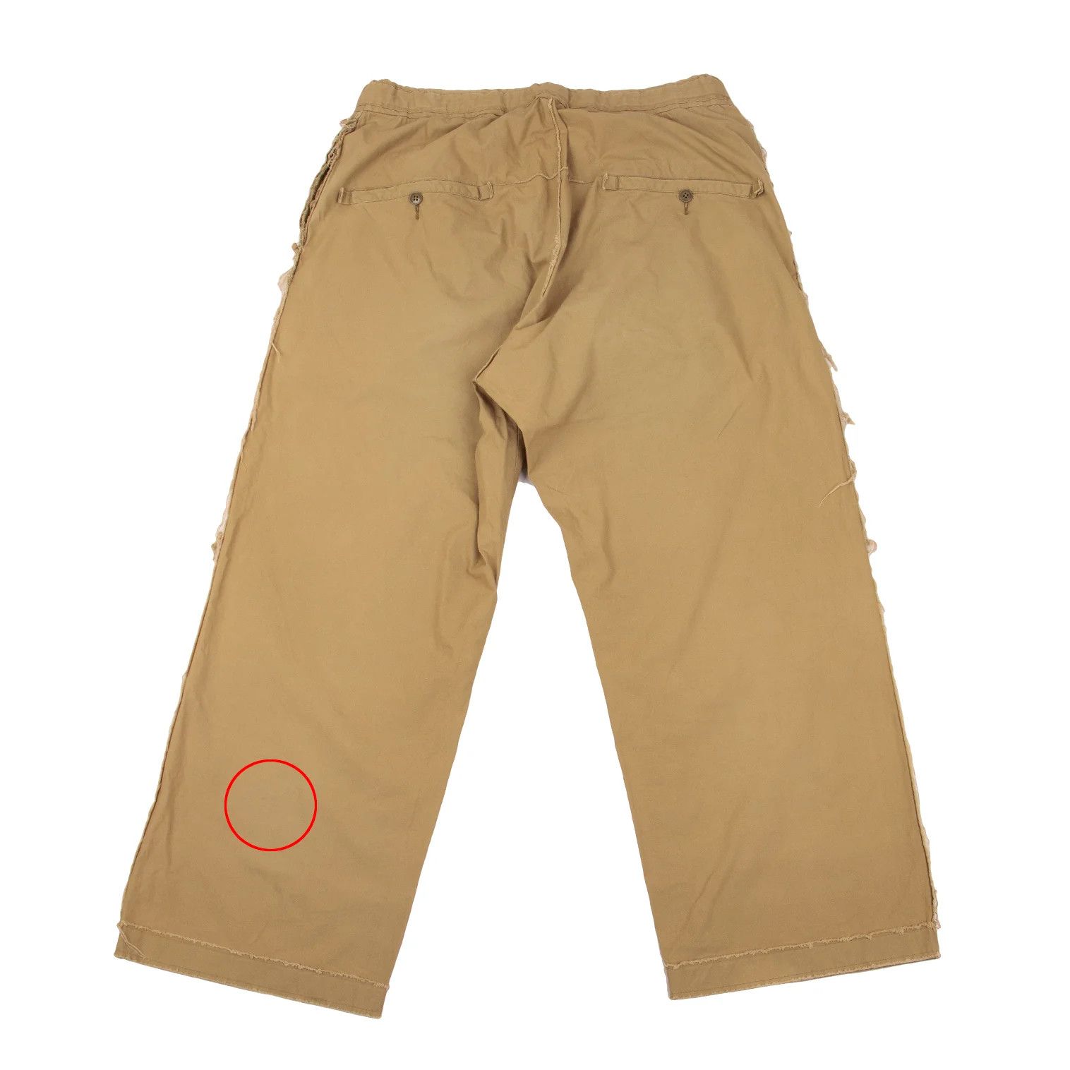 Yohji Yamamoto Yohji Yamamoto Cotton Belted Cut Pants Beige 4 Size US 36 / EU 52 - 12 Thumbnail