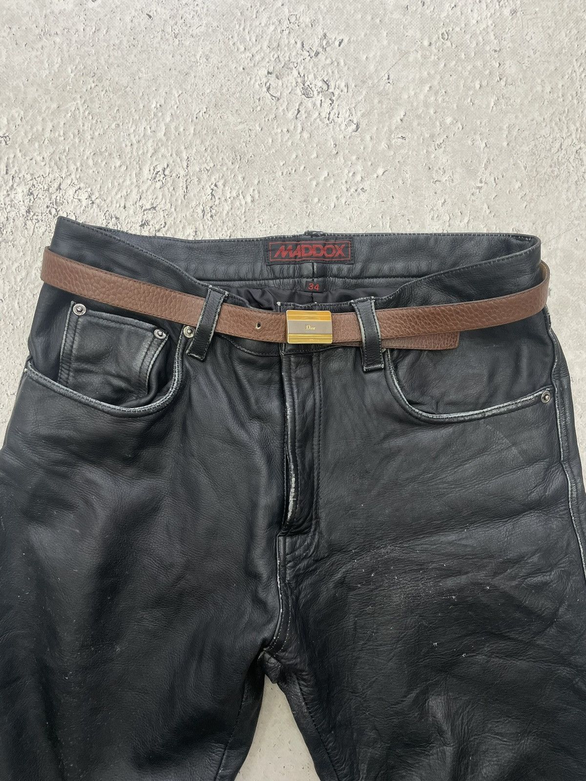 Dior Christian Dior Monsieur leather retro casual belt y2k Size ONE SIZE - 2 Thumbnail