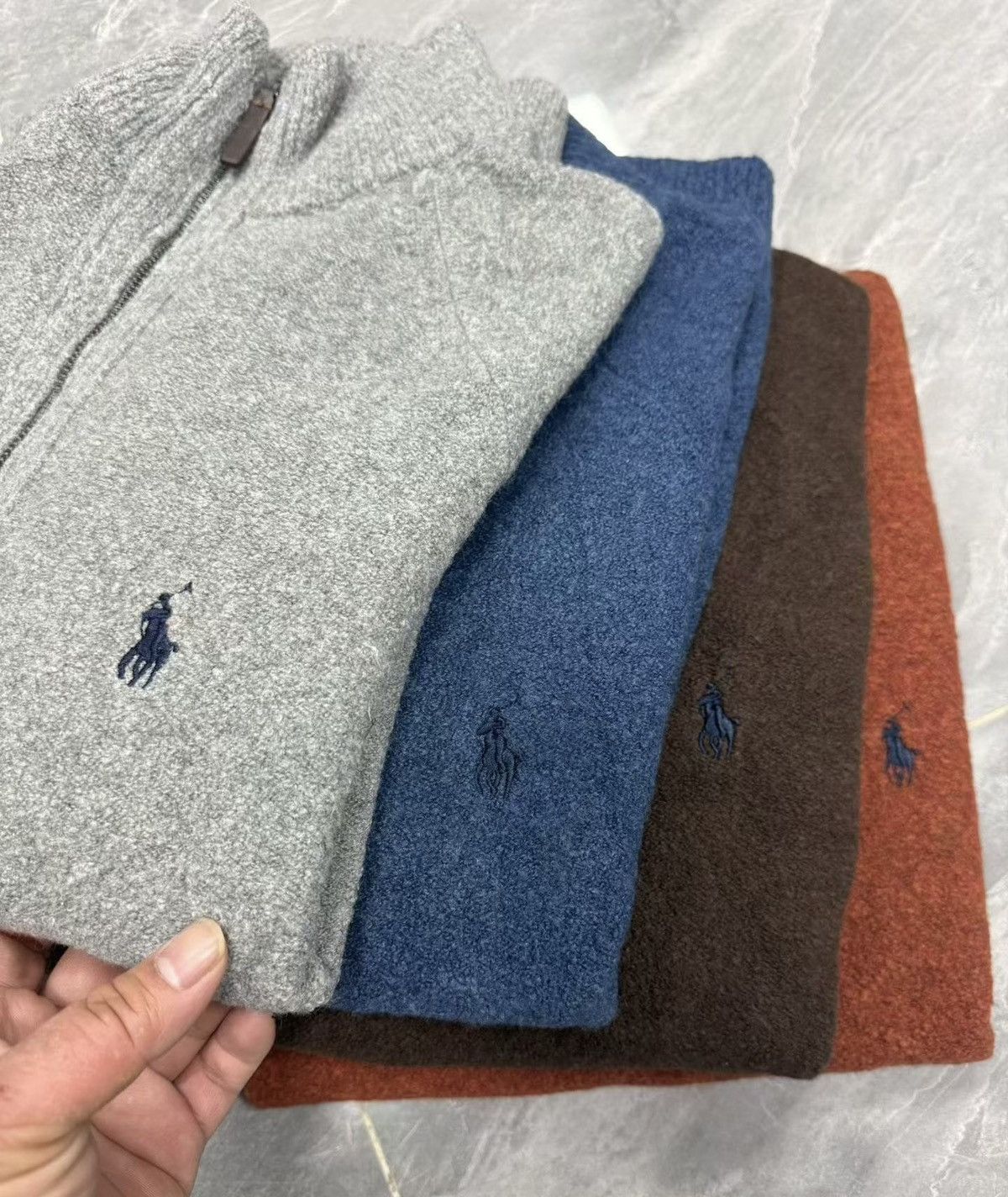 Polo Ralph Lauren Pony Embroidered Zip-Up Knit Cardigan