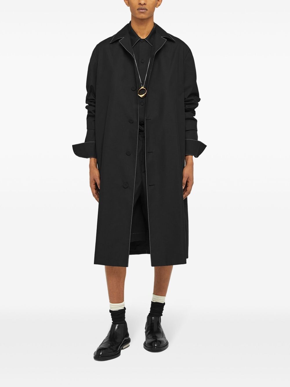 Jil Sander o1w1db10825 Coat in Black Size US M / EU 48-50 / 2 - 2 Thumbnail