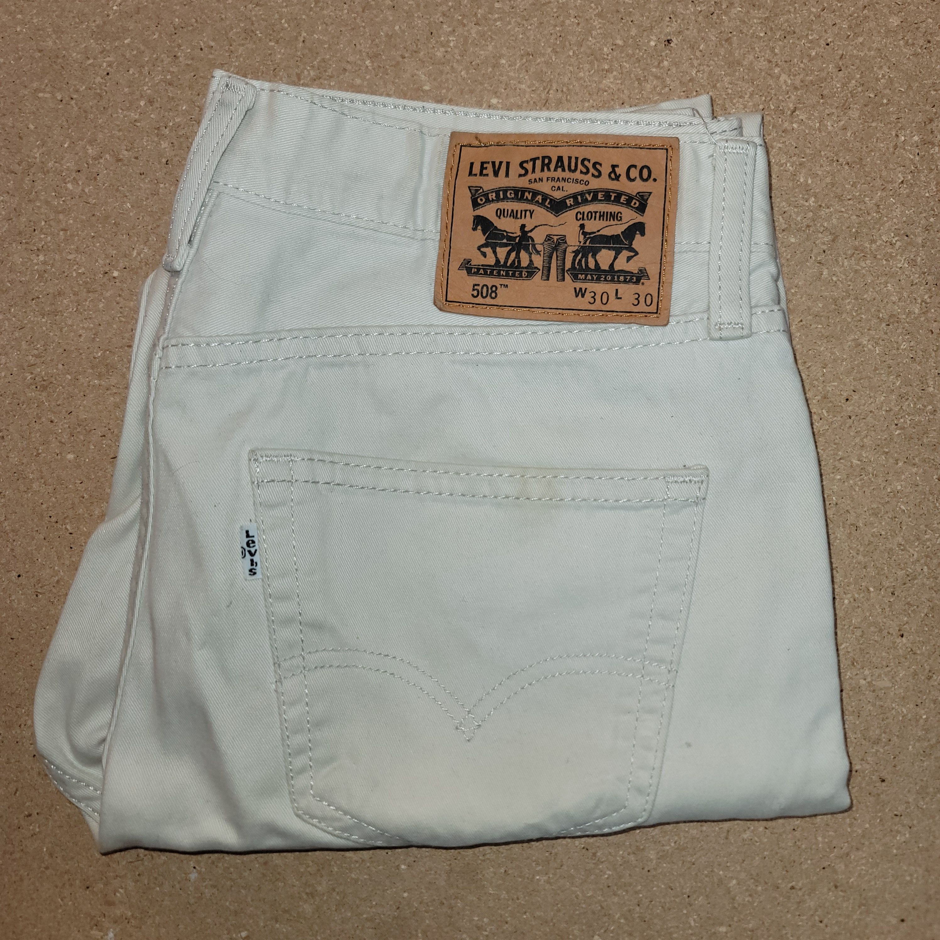 Levi's Levi's 508 Beige Slim Fit Pant Size US 30 / EU 46 - 3 Thumbnail