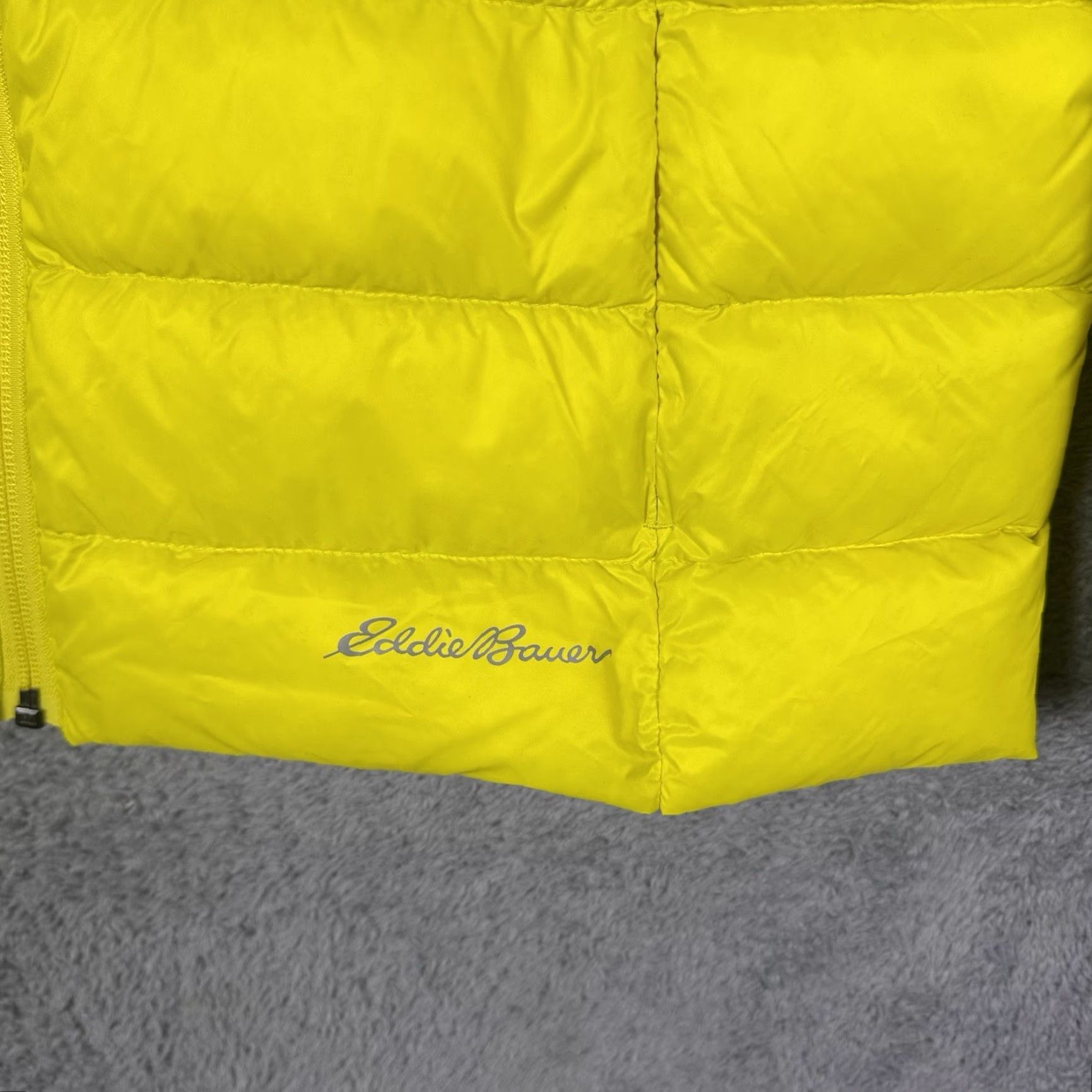 Eddie Bauer Eddie Bauer Down Jacket Women L EB650 Quilted Puffer Full Zip Neon Yellow Coat Size L / US 10 / IT 46 - 5 Thumbnail