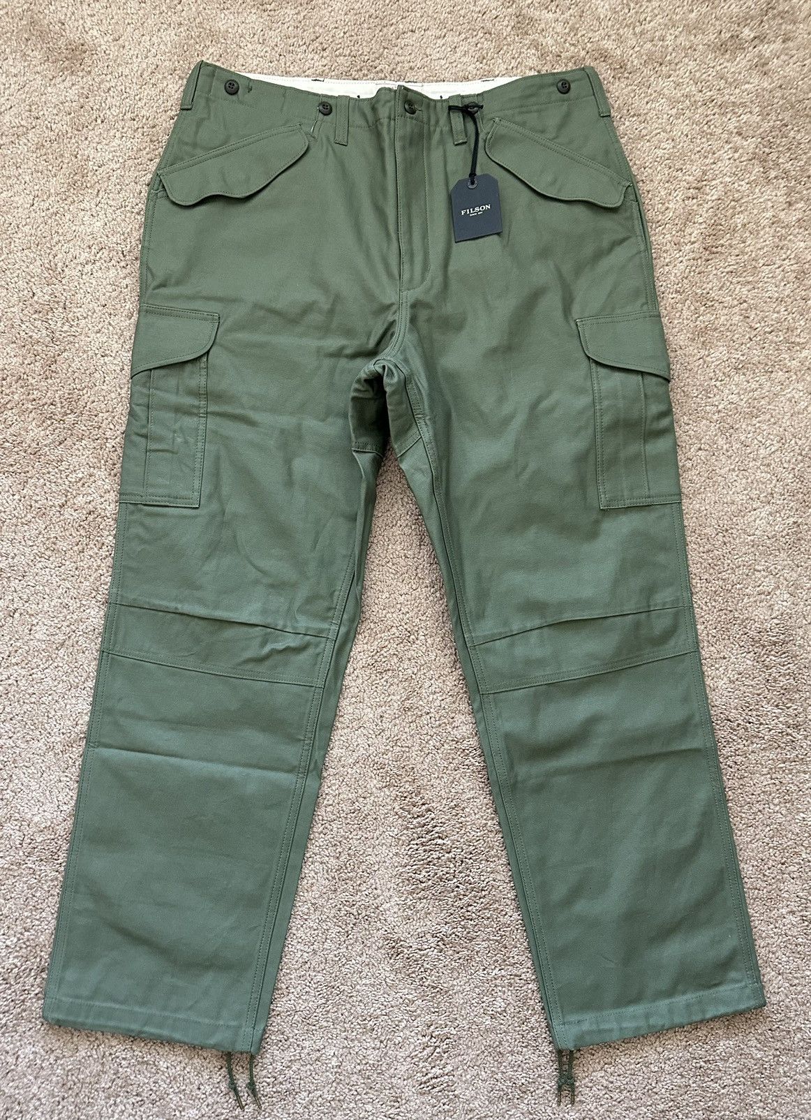 image of Filson Flson Fatigue Field Cargo Pants 30X32 in Army Green, Men's