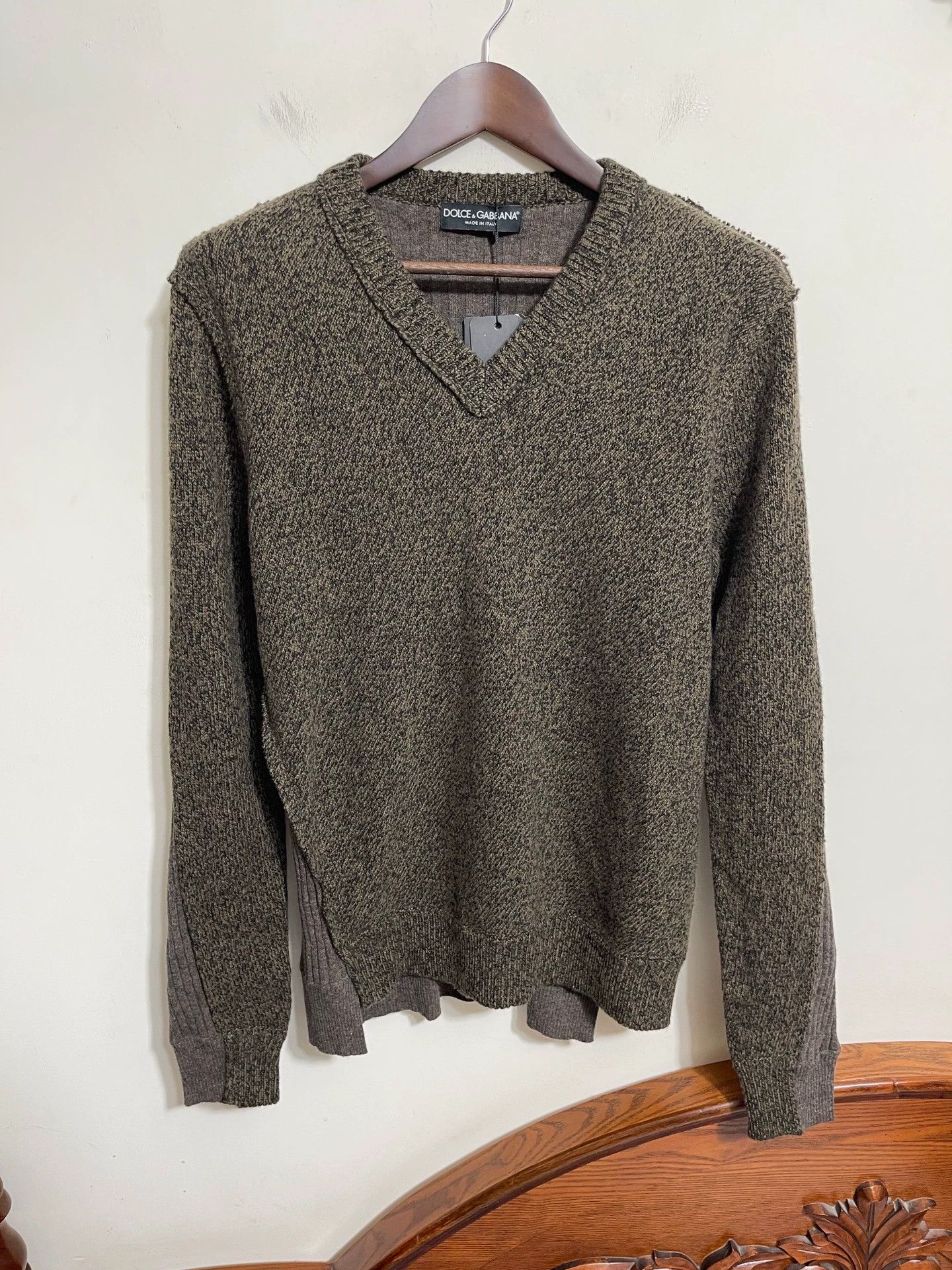 Dolce & Gabbana Dolce & Gabbana Color-Blocked Slim Knit Sweater 52 Size US L / EU 52-54 / 3 - 1 Thumbnail