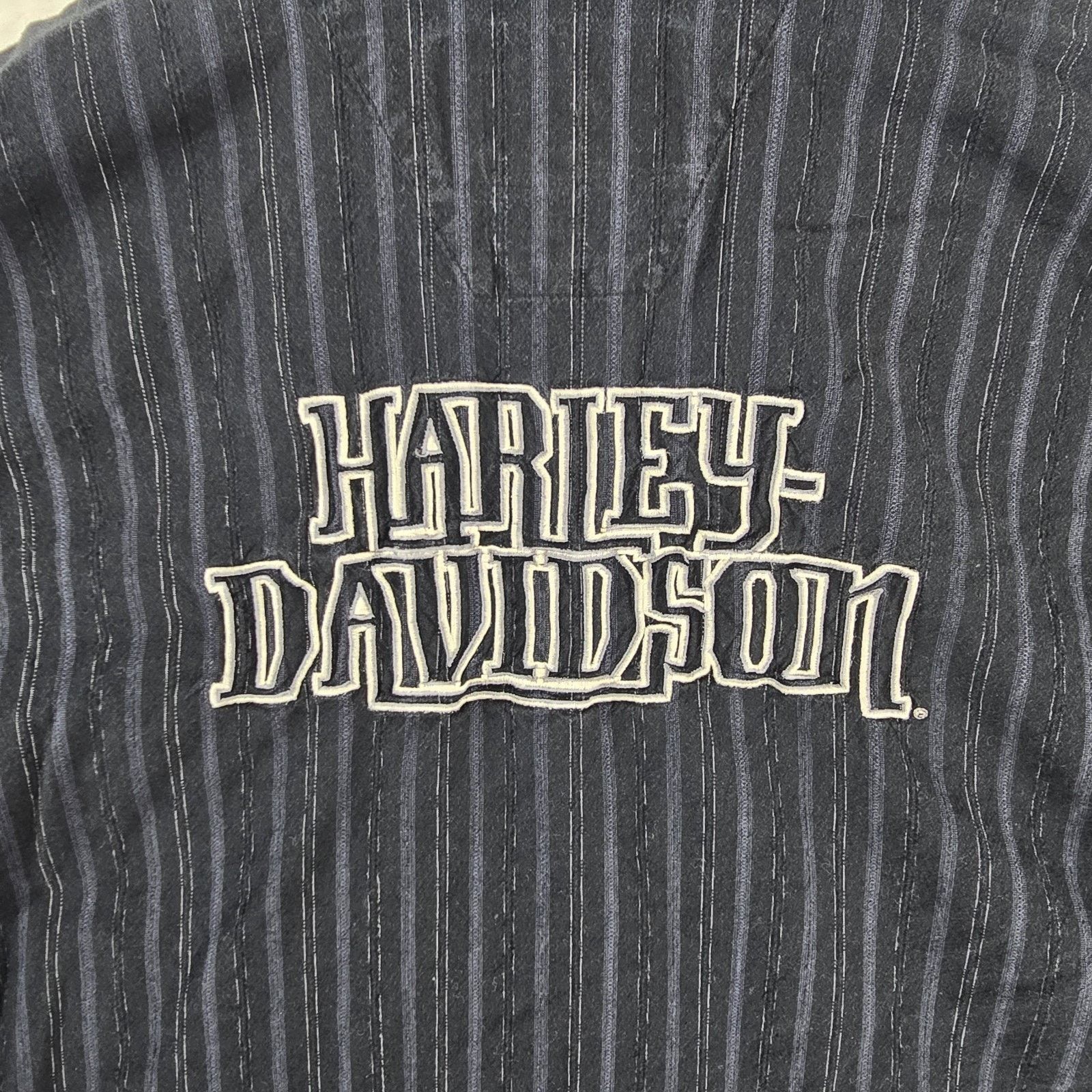 Harley Davidson Harley Davidson Button Up Shirt Mens XL Black Striped Biker Size US XL / EU 56 / 4 - 10 Thumbnail