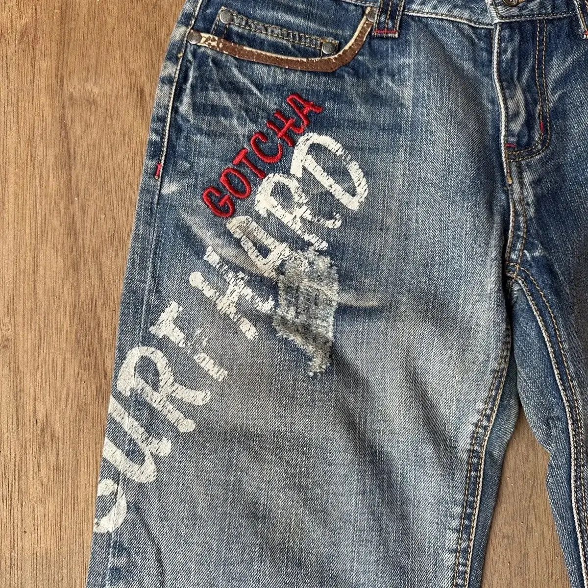 Gotcha STEALS💥VINTAGE GOTCHA SURF JEAN RIPPED VERY RARE DENIM PANT Size US 30 / EU 46 - 5 Thumbnail