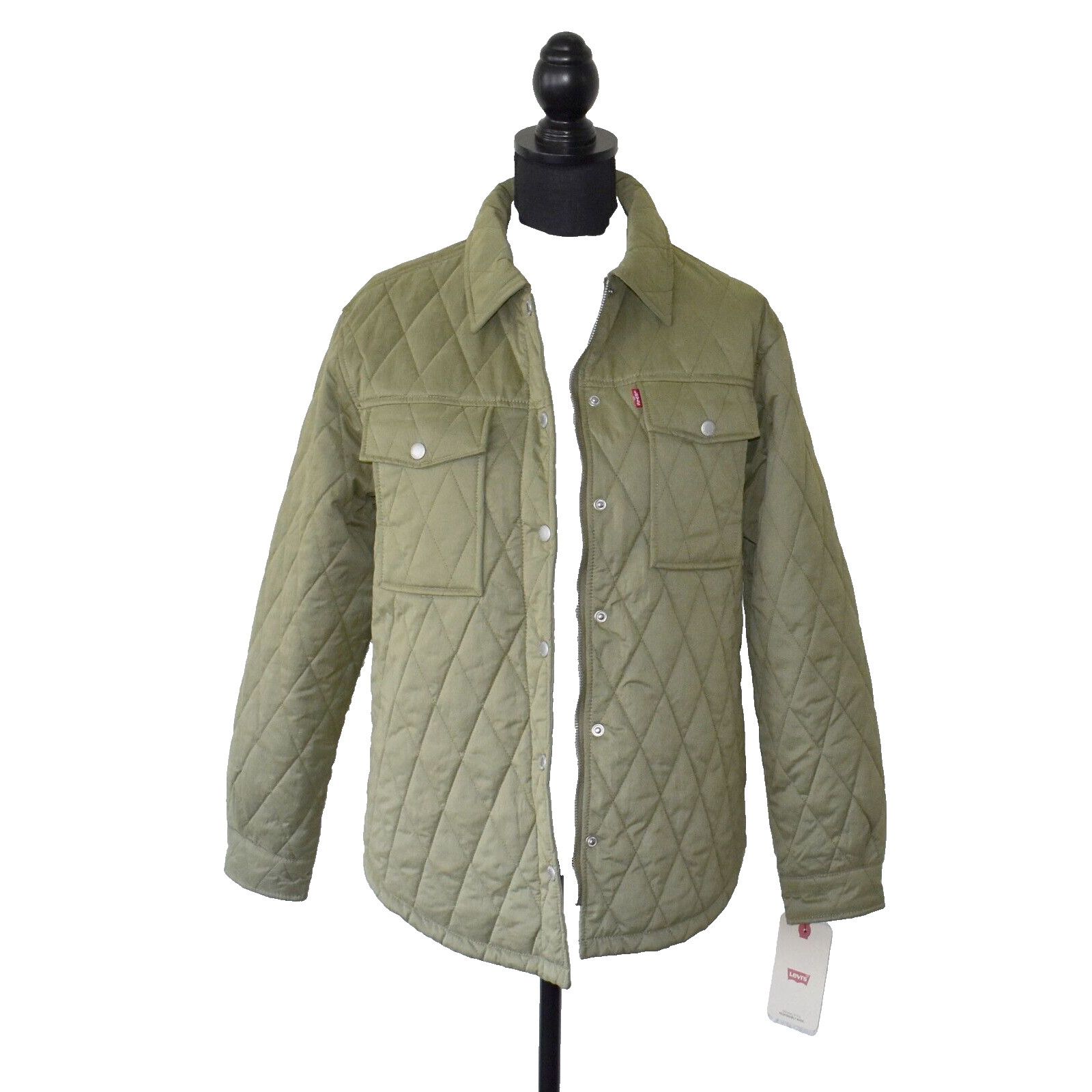 Levi's NWT LEVIS Diamond Quilted Lightweight Shirt Jacket Sz S $120 Size S / US 4 / IT 40 - 2 Thumbnail