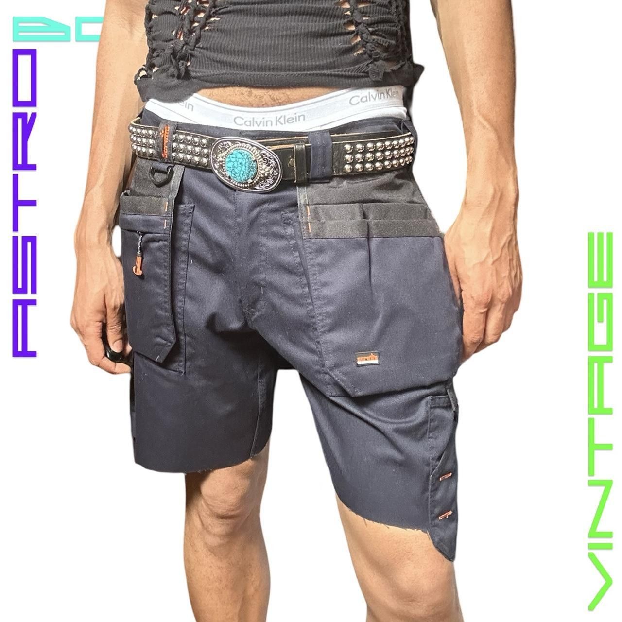 Other ASTROBOI* Blue Carpenters Utility Cargo Shorts - 34" Size US 34 / EU 50 - 1 Thumbnail