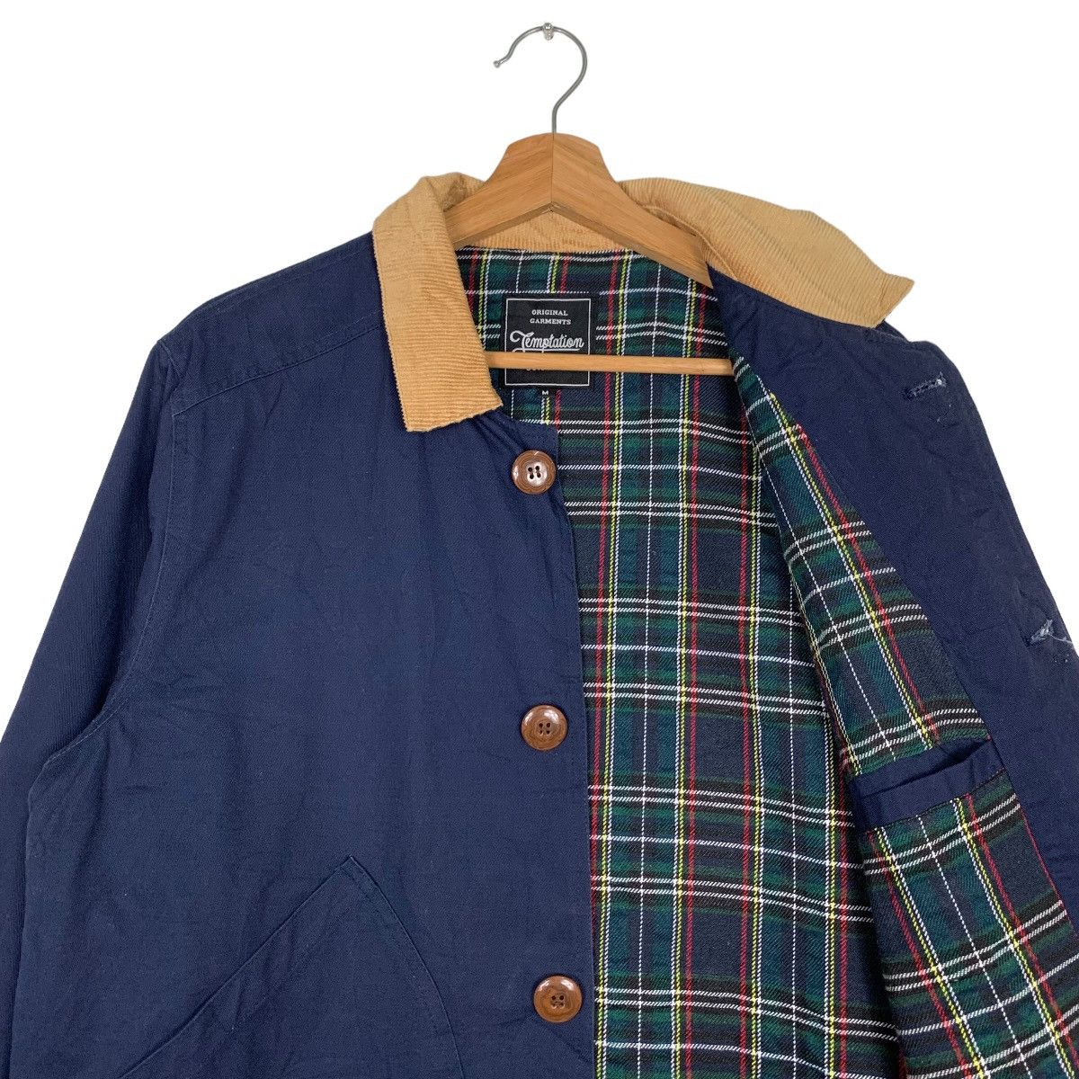Japanese Brand TEMPTATION Outerwear Plaid Lined Chore Jacket #0259-C12 Size US M / EU 48-50 / 2 - 11 Thumbnail