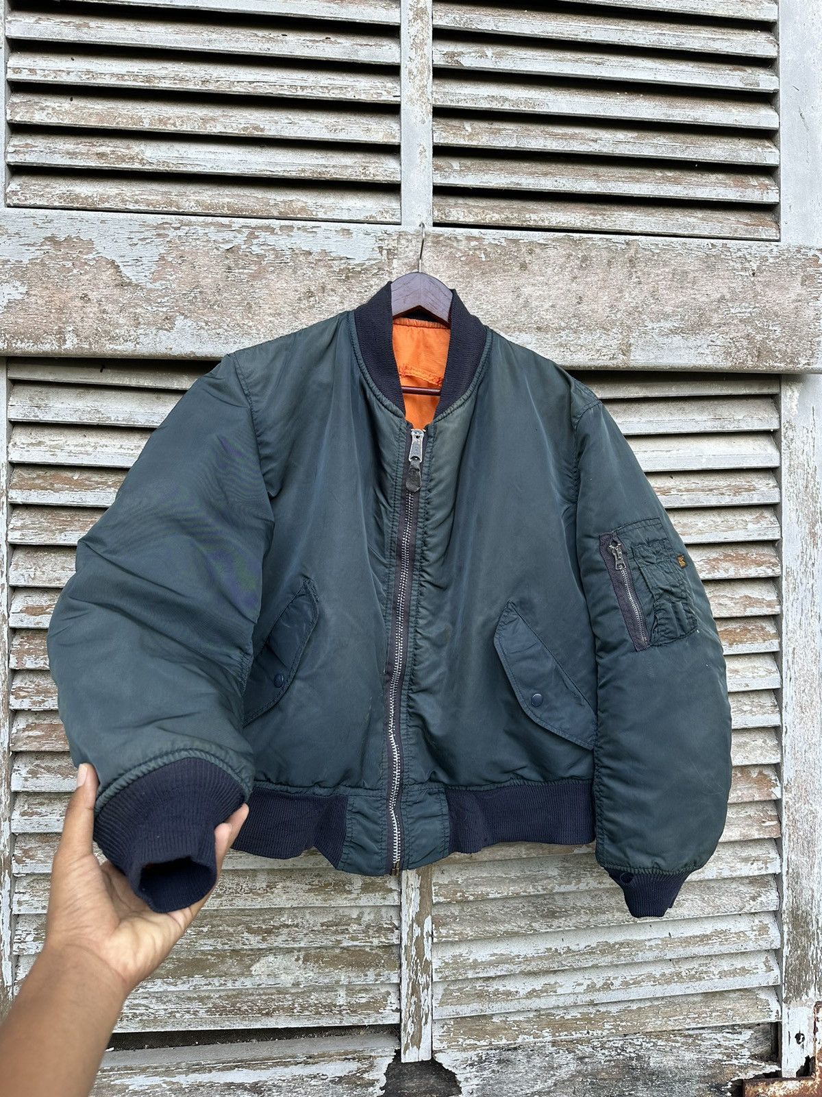 Alpha Industries Vintage MA1 ALPHA INDUSTRIES Man Intermediate BOMBER JACKET Size US L / EU 52-54 / 3 - 7 Thumbnail