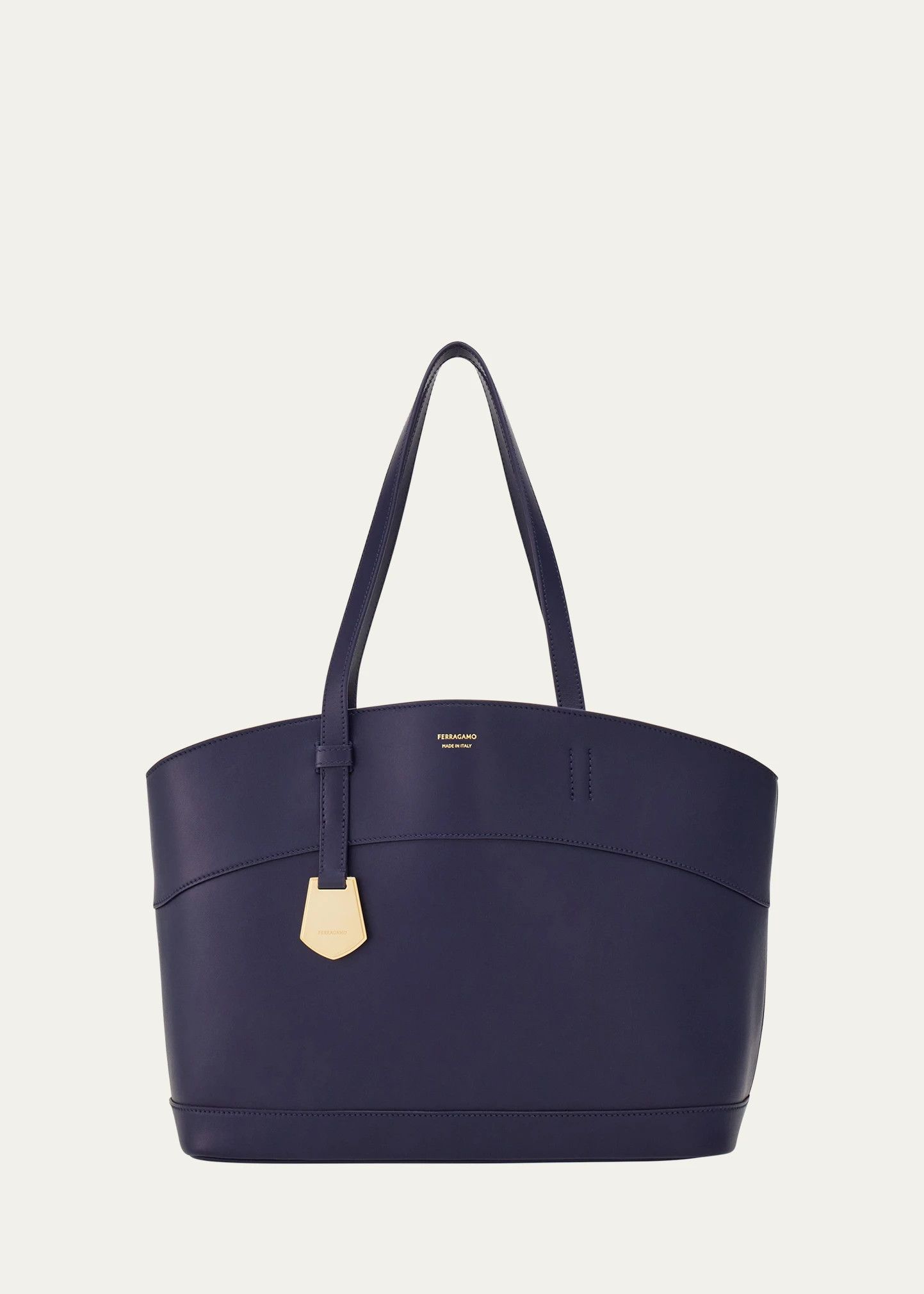 Salvatore Ferragamo o1s1rm0924 Size: OS / Charming Tote Bag in Navy Blue Size ONE SIZE - 1 Thumbnail