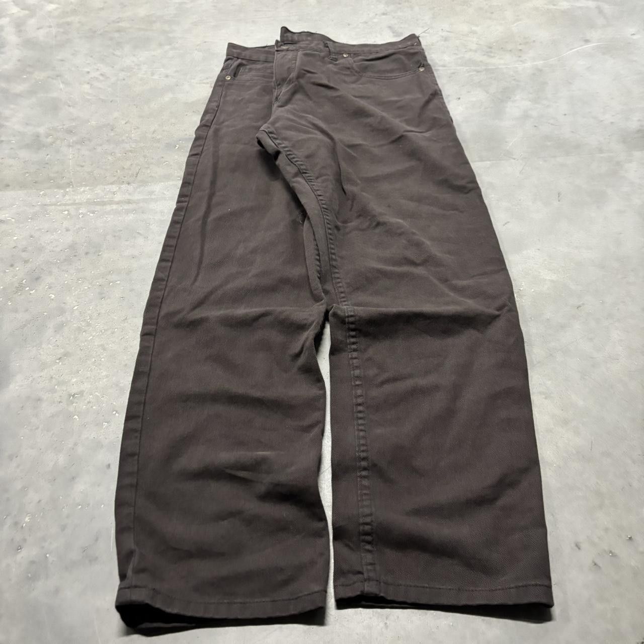 Japanese Brand × Vintage Crazy Vintage Y2K/2000s Faded Brown Grunge Denim Jeans! Size US 42 / EU 58 - 3 Thumbnail