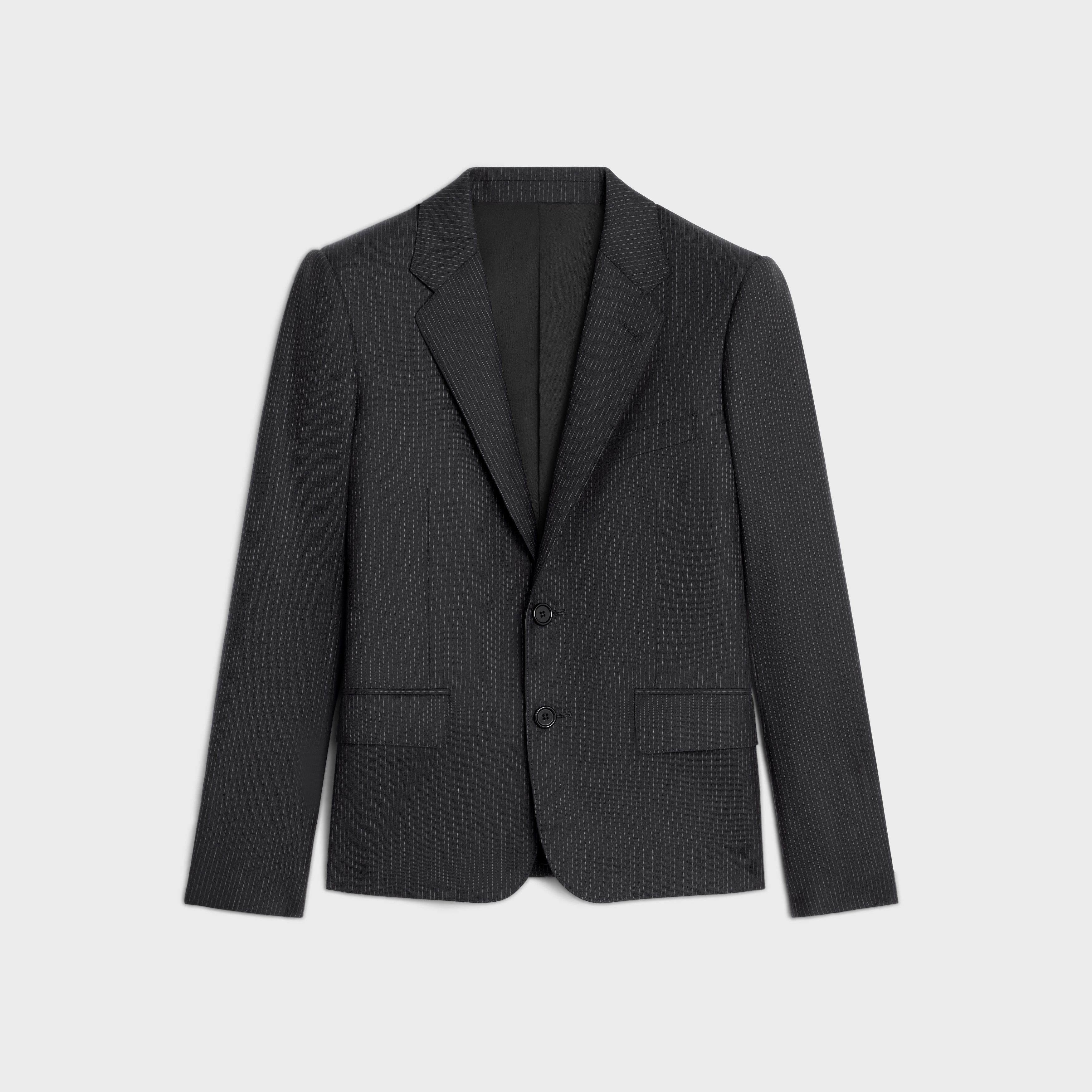 Celine short jacket in striped wool Size XXL / US 16-18 / IT 52-54 - 1 Thumbnail