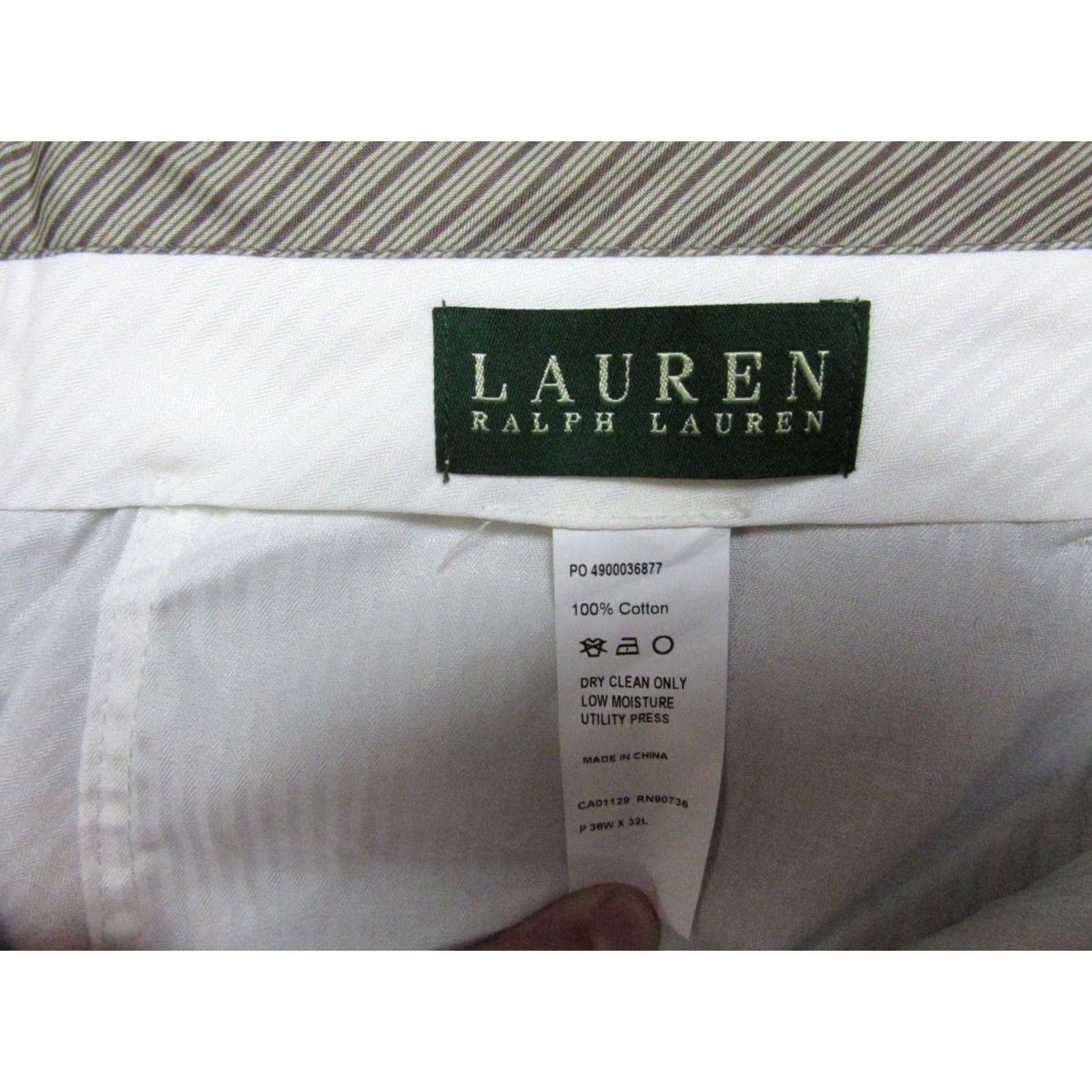Ralph Lauren Lauren Ralph Lauren Men Dress Pants 36X32 Tan Corduroy Business Oxford High Rise Size US 36 / EU 52 - 5 Thumbnail