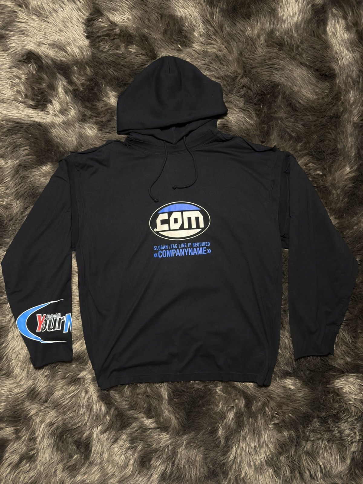Vetements SS19 Double Layered Company Name Hoodie Size US S / EU 44-46 / 1 - 1 Thumbnail