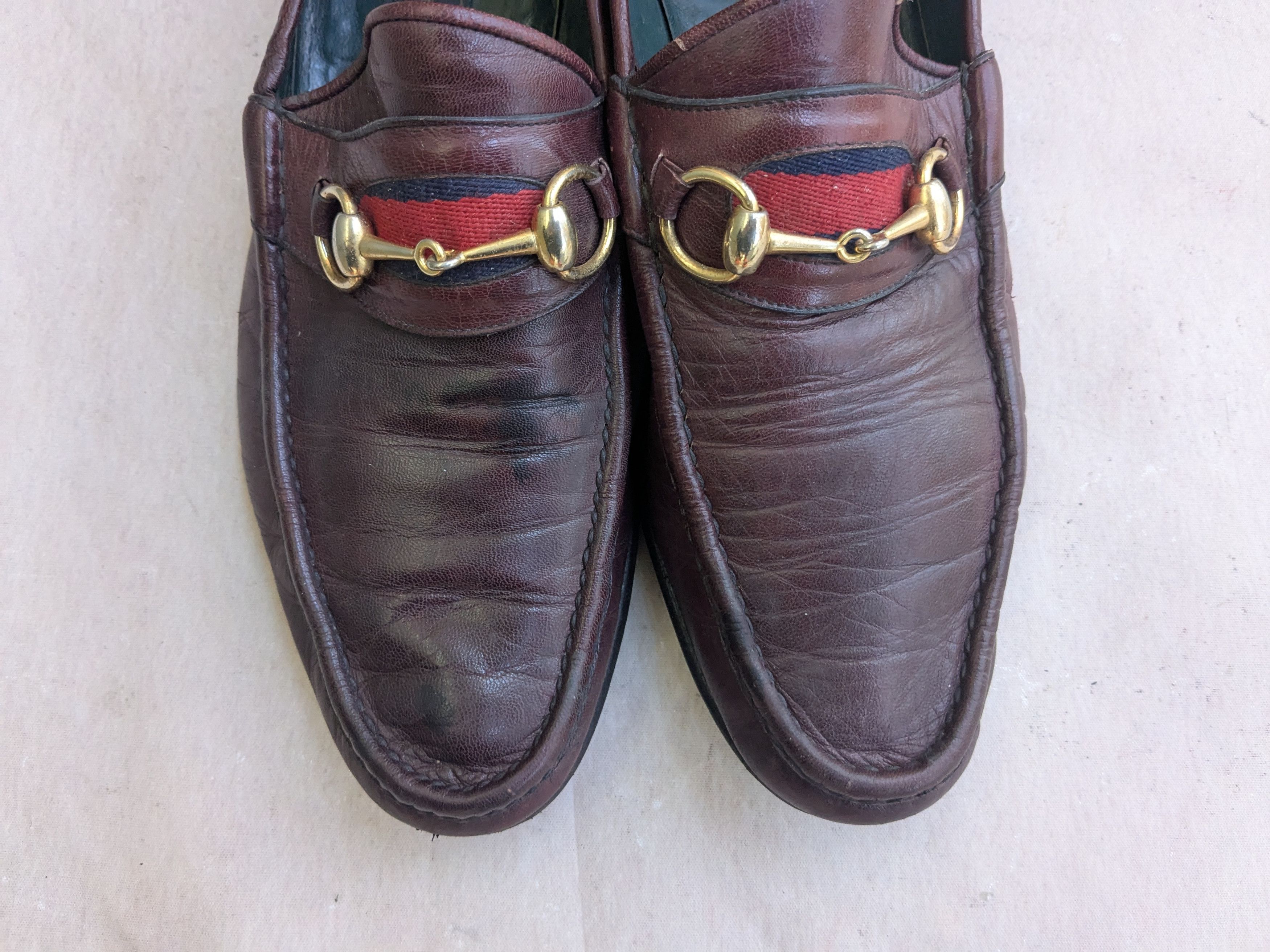 Gucci Vintage Gucci Horsebit Loafers Burgundy Leather 11.5 Snaffle Size US 11.5 / EU 44-45 - 3 Thumbnail
