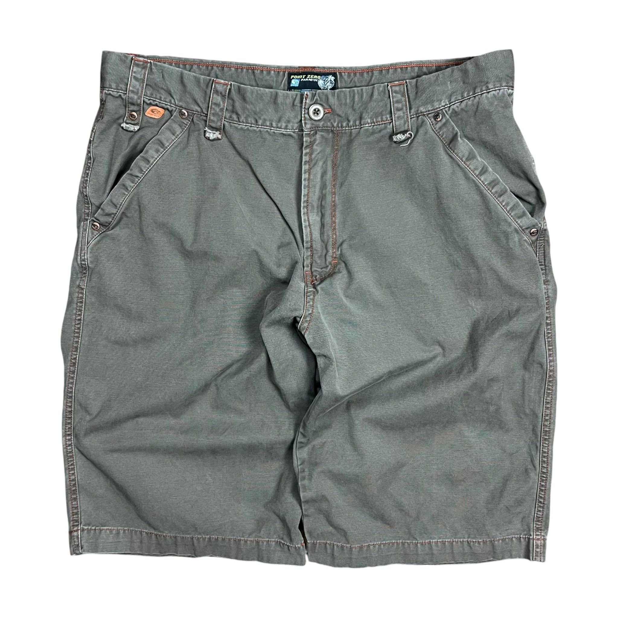 Point Zero Vintage Y2K Point Zero Paradise Contrast Stitch Shorts - 36” Size US 36 / EU 52 - 1 Thumbnail