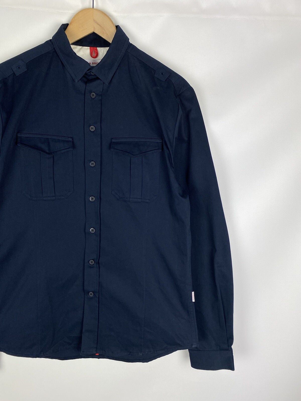 Orlebar Brown Orlebar Brown Men’s Long Sleeve Overshirt Jacket L Navy Blue Size US L / EU 52-54 / 3 - 3 Thumbnail