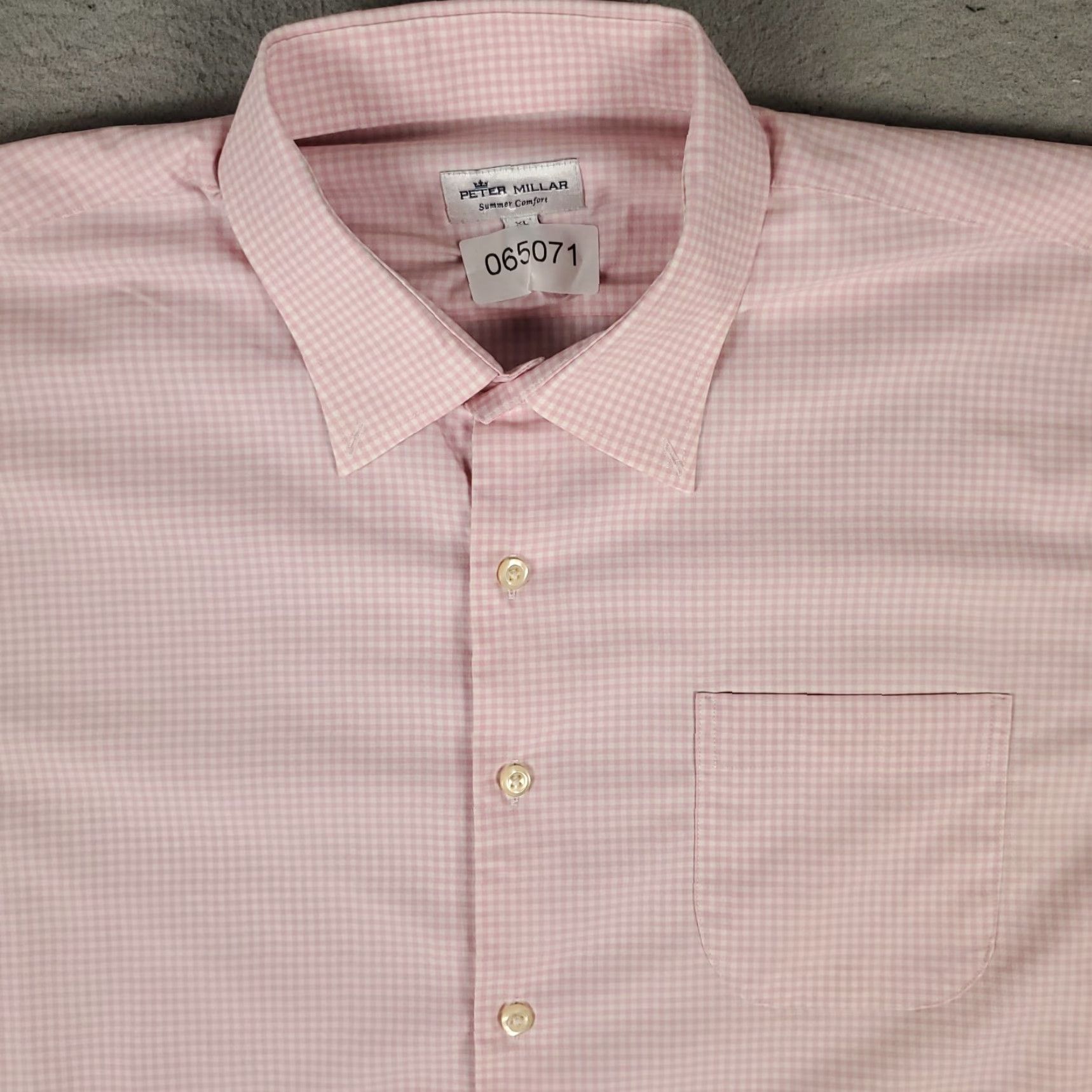 Peter Millar Peter Millar Shirt Mens XL Pink Check Nylon Button Up Summer Comfort Size US XL / EU 56 / 4 - 2 Thumbnail