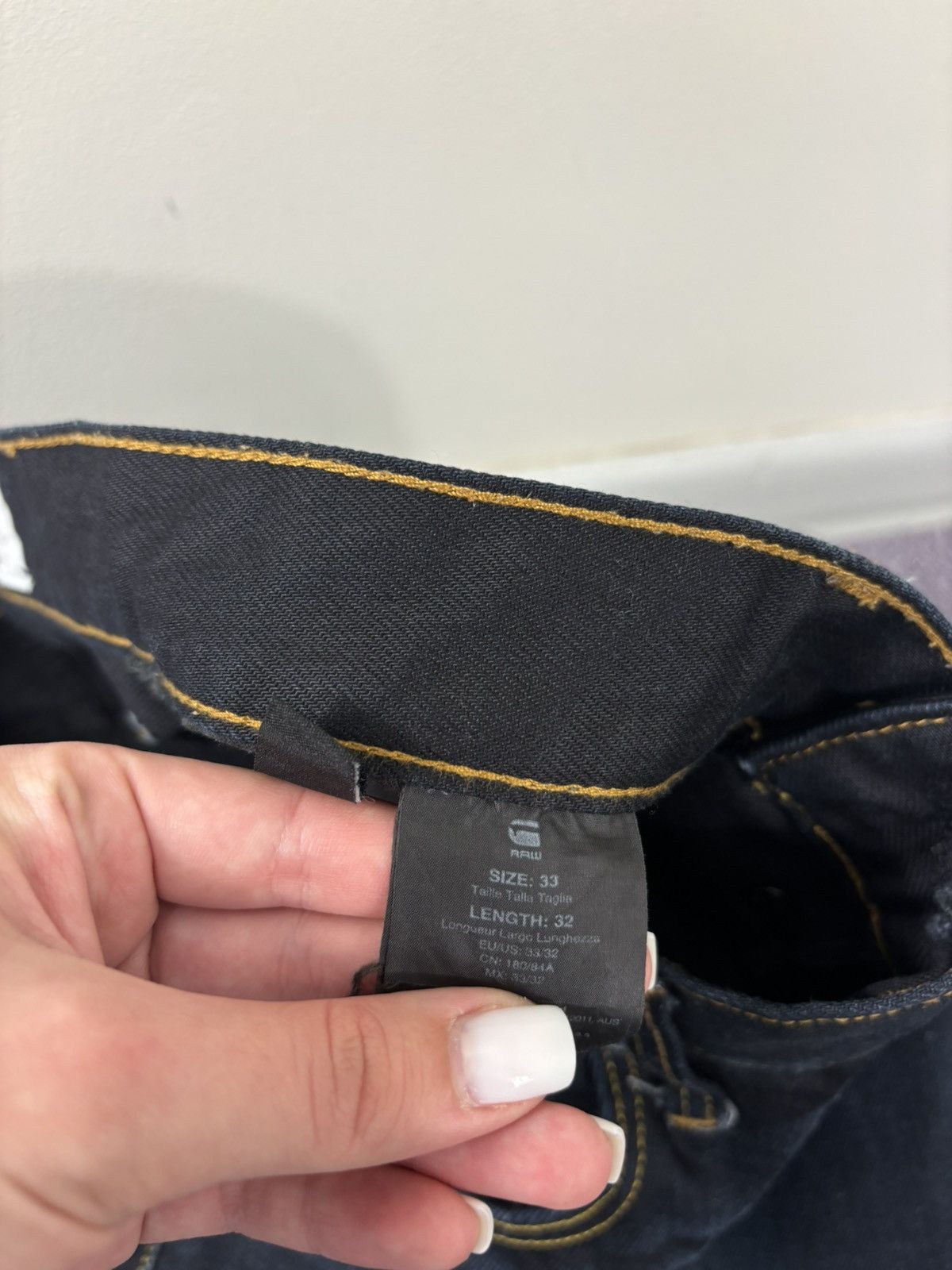 G-Star Vintage G-Star Raw Avant Garde Hype Navy Denim Biker Jeans Size US 33 - 16 Thumbnail
