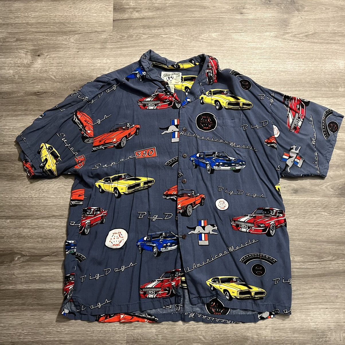 Big Dogs × Vintage Vintage Big Dogs Hot Rod Button Up Size US XL / EU 56 / 4 - 2 Thumbnail