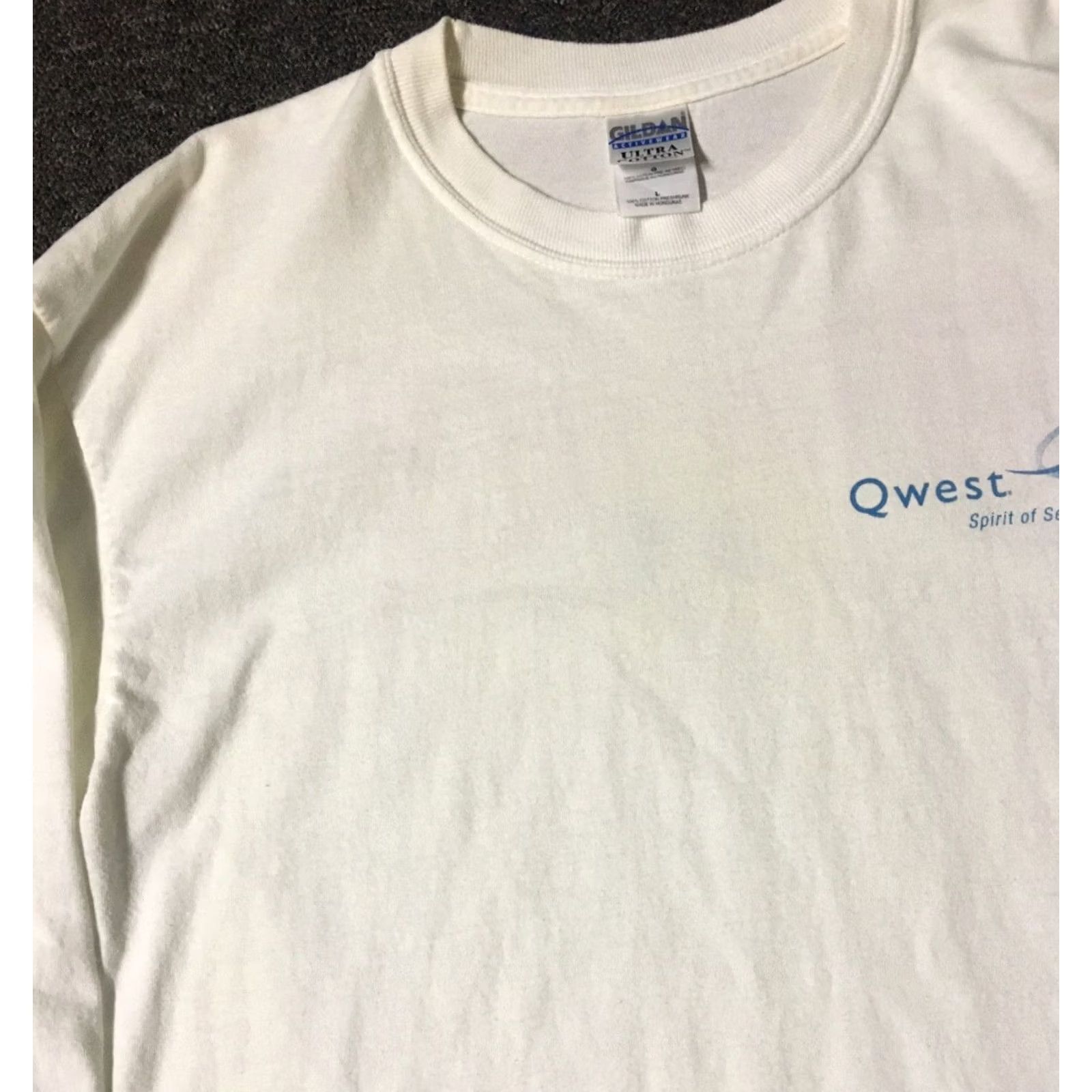Apple VINTAGE Qwest Go The Extreme Sales Rep Shirt L White Cotton Mens T-Shirt 90s Grunge Telephone Apple Retro Size US L / EU 52-54 / 3 - 5 Thumbnail