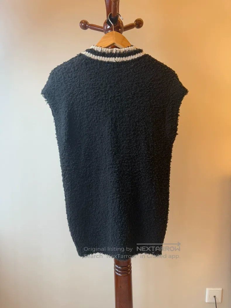 Brunello Cucinelli Brunello Cucinelli Black Furry Fabric with White Stripe De Size M / US 6-8 / IT 42-44 - 2 Thumbnail
