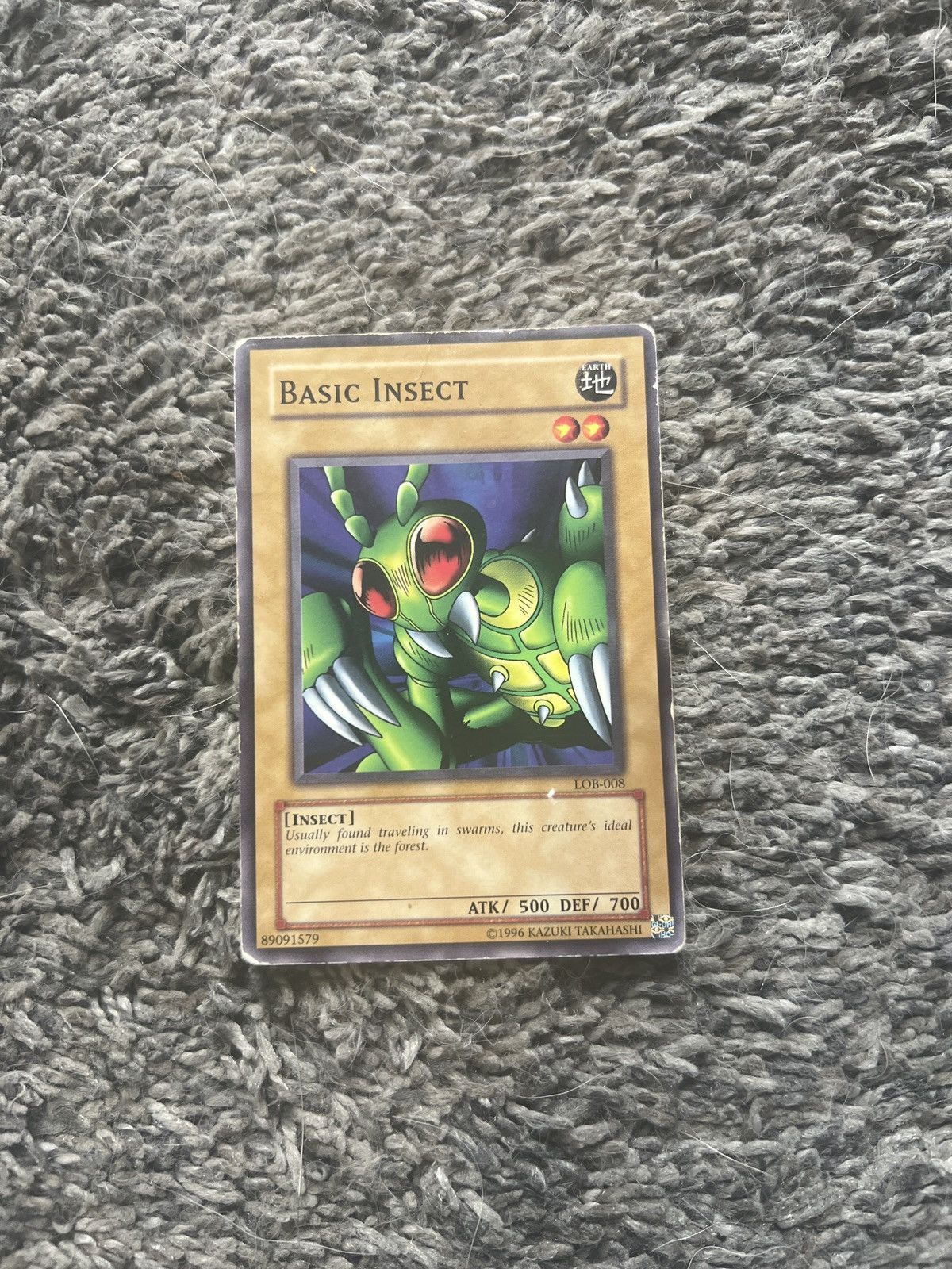 Vintage 1996 Konami Yu-Gi-Oh! Basic Insect Card Size ONE SIZE - 1 Thumbnail