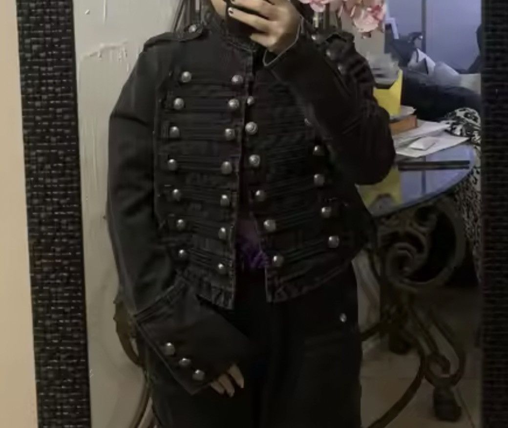 Japanese Brand Vintage Military-Inspired Denim Jacket – Bold, Structured Size US S / EU 44-46 / 1 - 7 Thumbnail