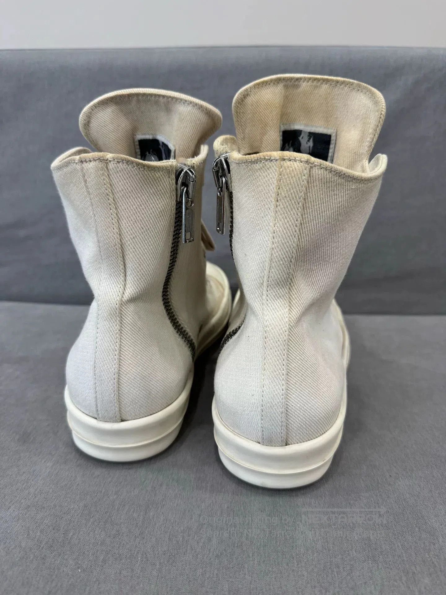 Converse Rick Owens White Canvas High. Size US 9 / EU 42 - 6 Thumbnail