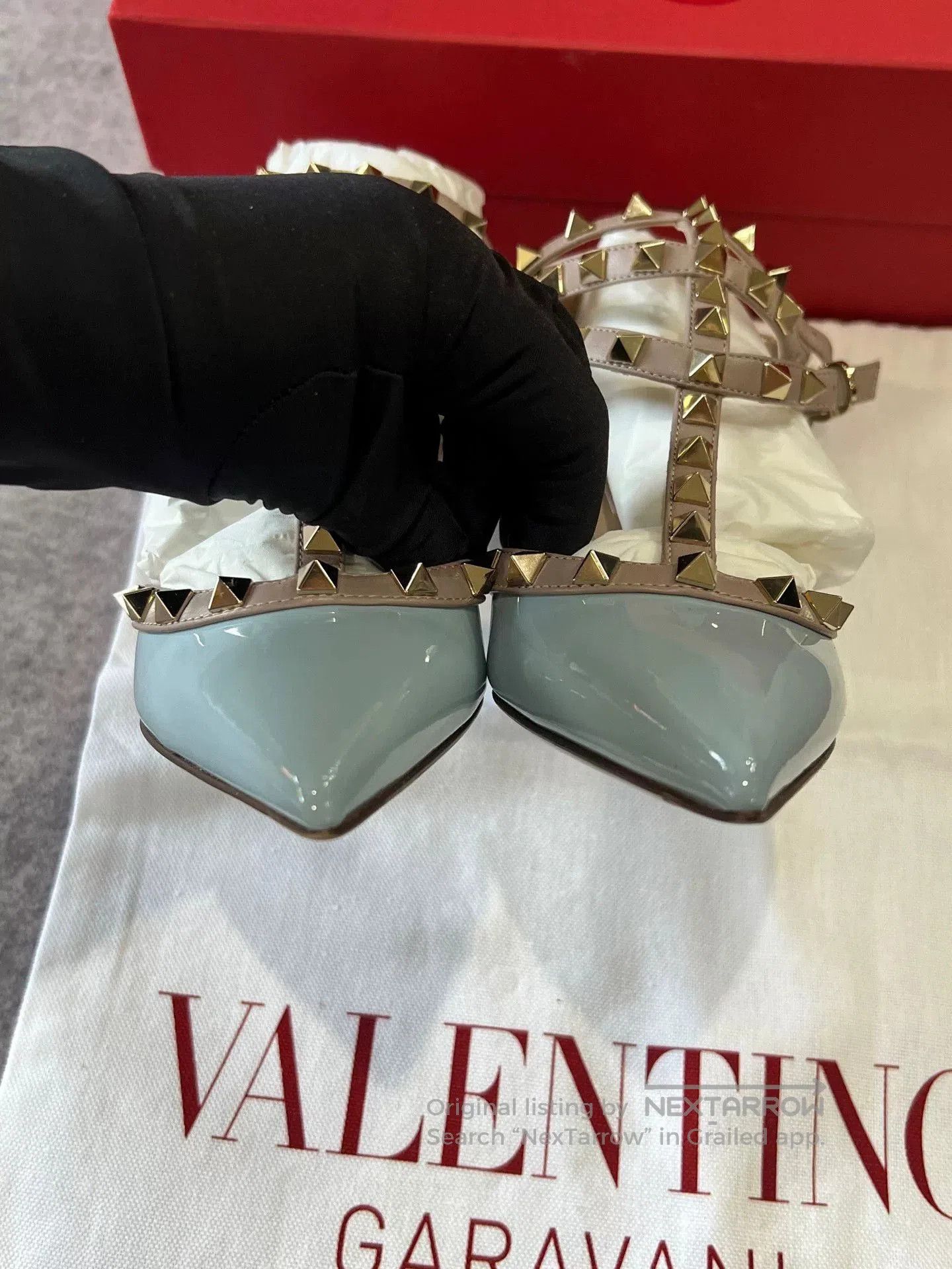 Valentino valentino blue leather high heel sandals. Size US 4 / IT 34 - 3 Thumbnail