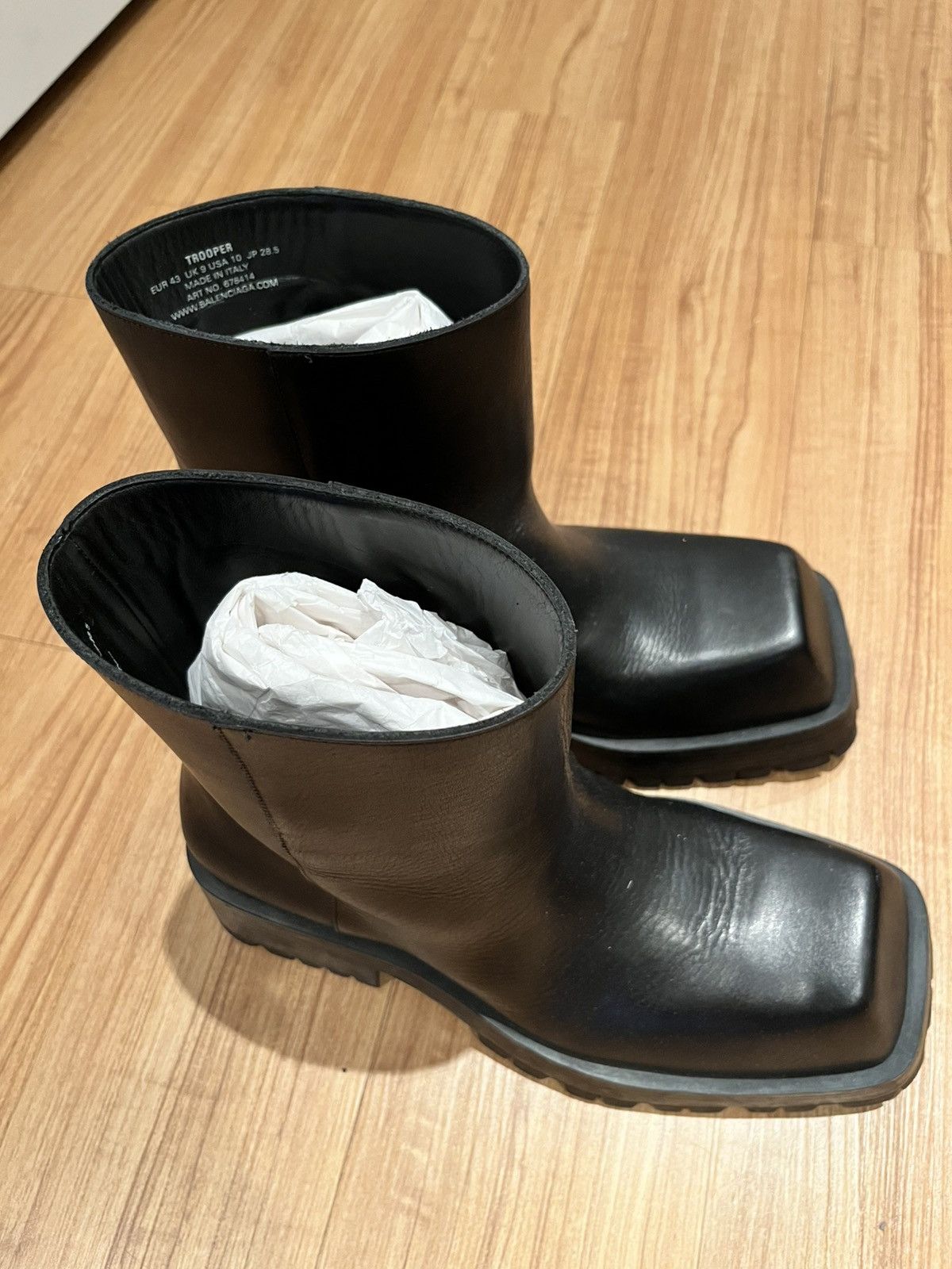 Balenciaga Balenciaga Leather Trooper Boots Size US 10 / EU 43 - 2 Thumbnail
