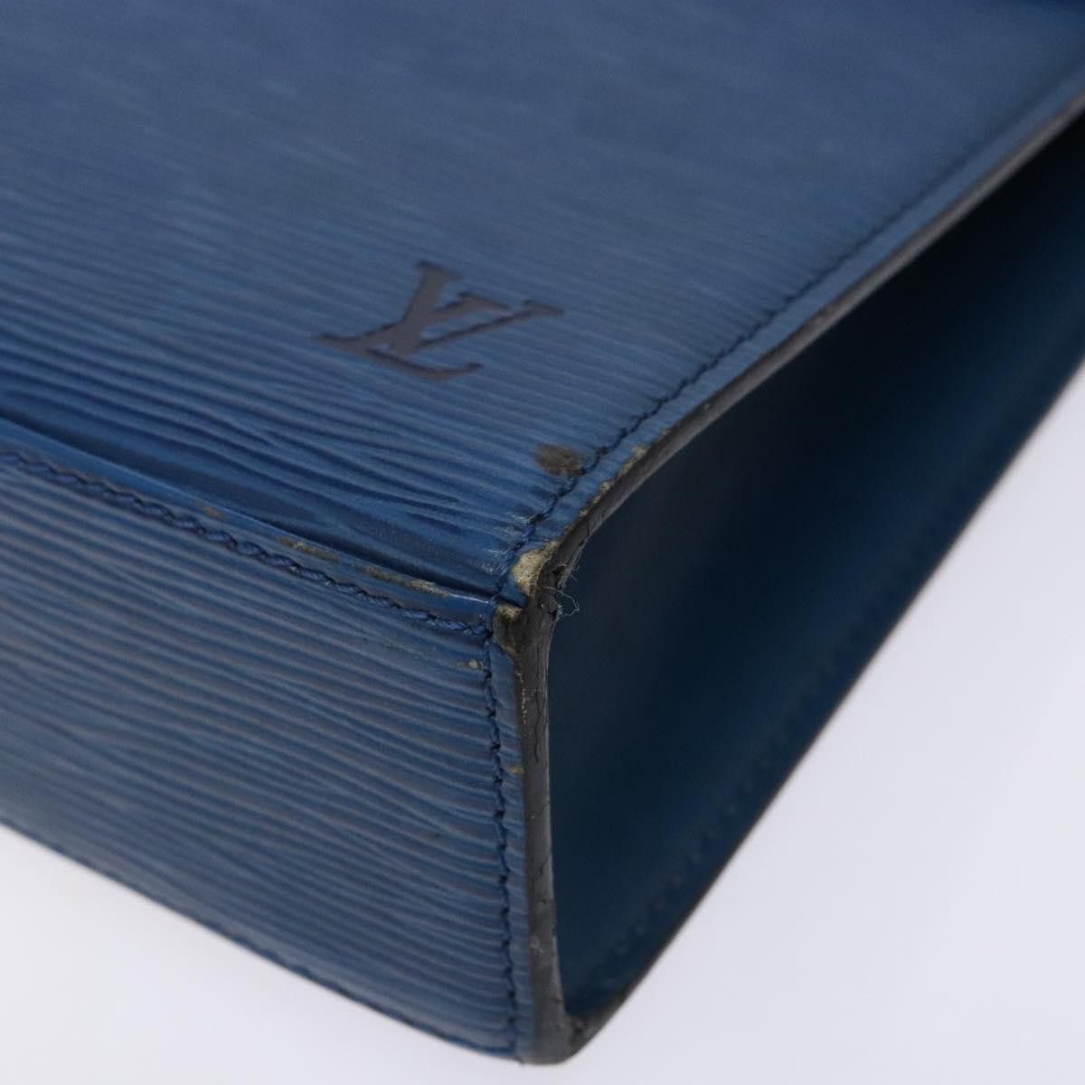 Louis Vuitton LOUIS VUITTON Epi Malesherbes Hand Bag Blue M52375 Size ONE SIZE - 8 Thumbnail