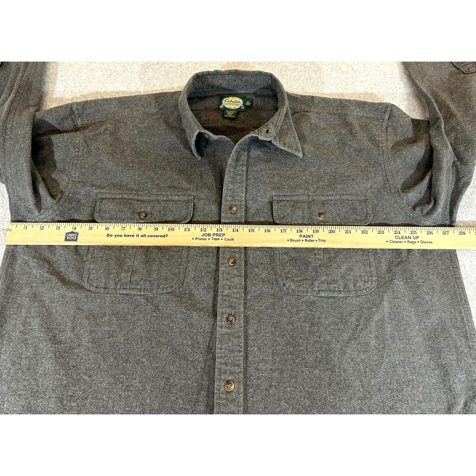 Vintage Cabela's Flannel Shirt Men XL Gray Button Long Sleeve Workwear Outdoor Hunting Size US XL / EU 56 / 4 - 3 Thumbnail
