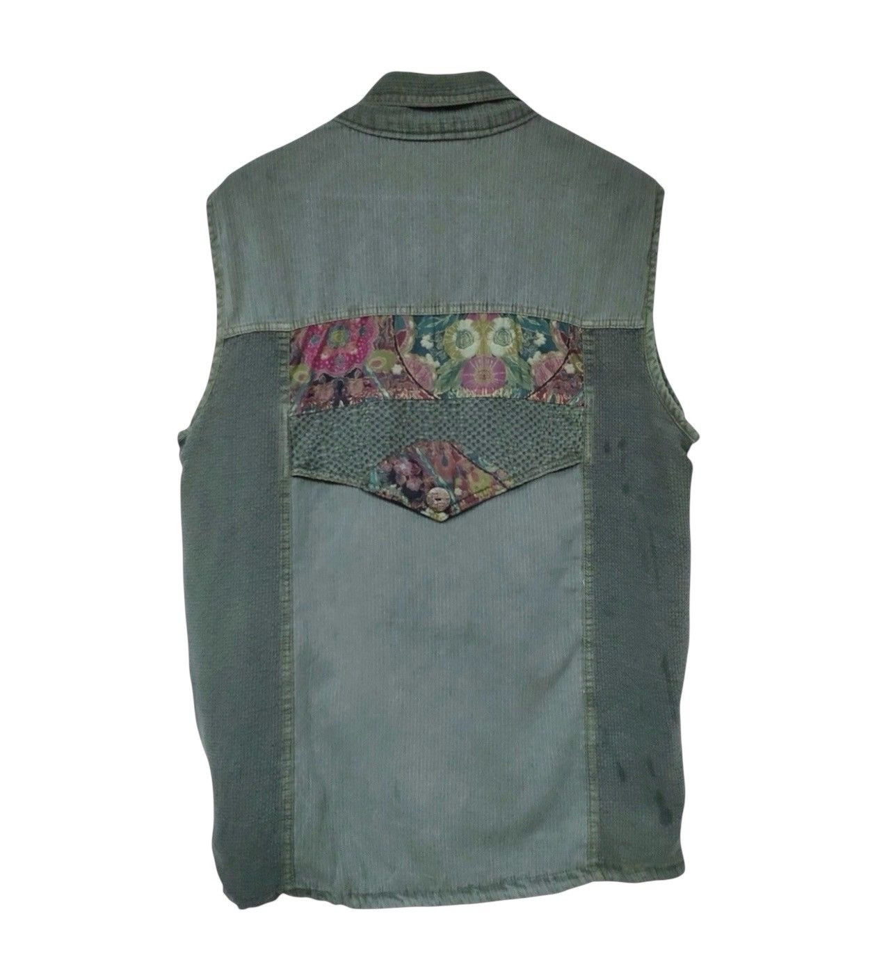 Art Comes First Vintage Vest Patchwork Flora Design Size US L / EU 52-54 / 3 - 2 Thumbnail