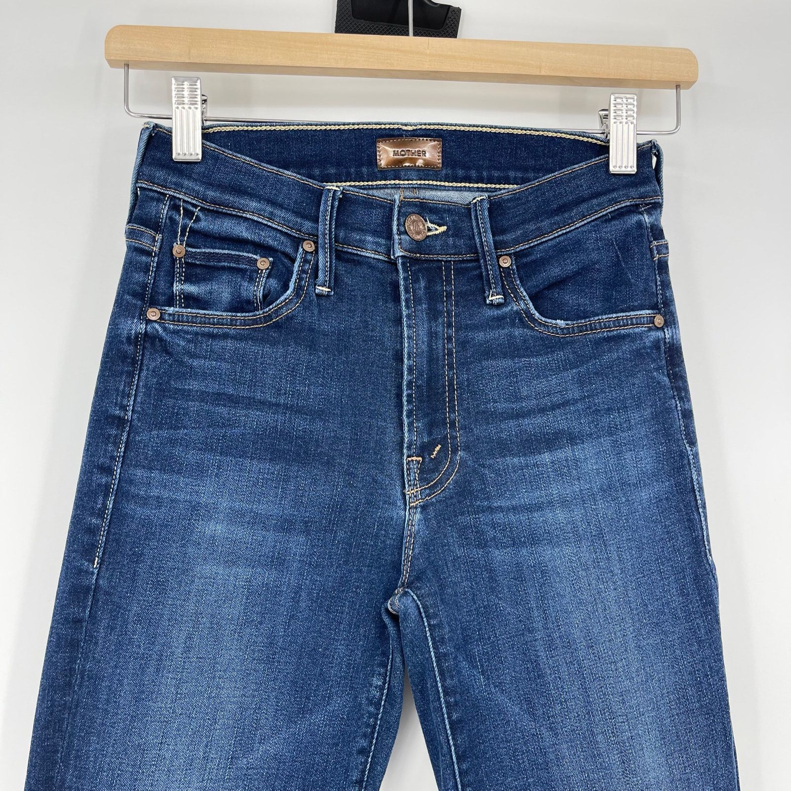 MOTHER MOTHER | The Outsider Crop Up Your Alley Dark Wash Jeans 24 Size 24" / US 00 / IT 34 - 5 Thumbnail