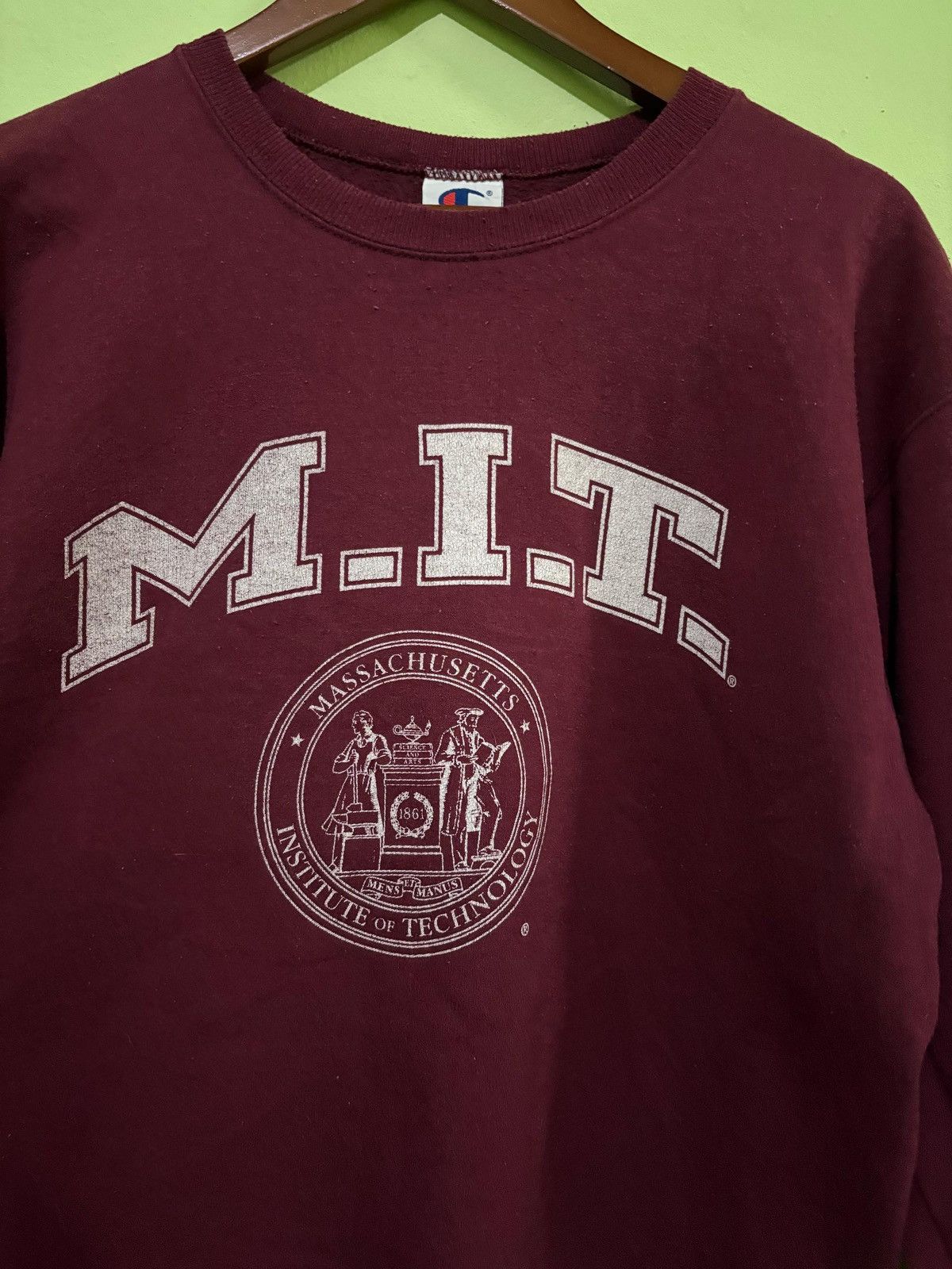 Champion × Vintage Vintage 90's Champion Sweatshirt M.I.T Design Size US M / EU 48-50 / 2 - 10 Thumbnail