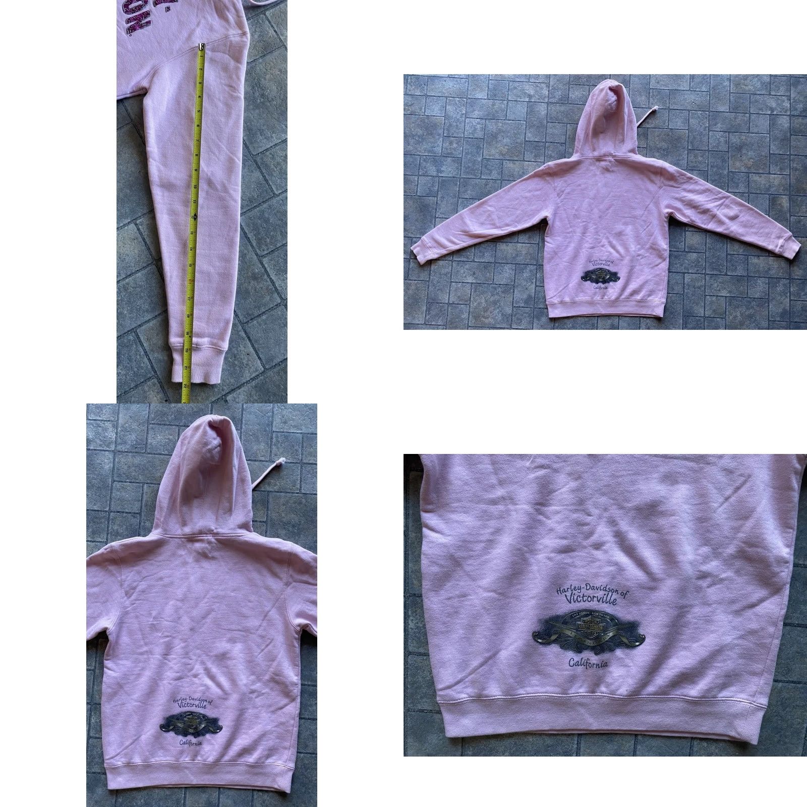 Harley Davidson Harley-Davidson Hoodie Pullover Women Pink Size S Adult Women's Small Pullover Hoodie California Victorville - 90s? (No, ignore 90s) Size S / US 4 / IT 40 - 9 Thumbnail