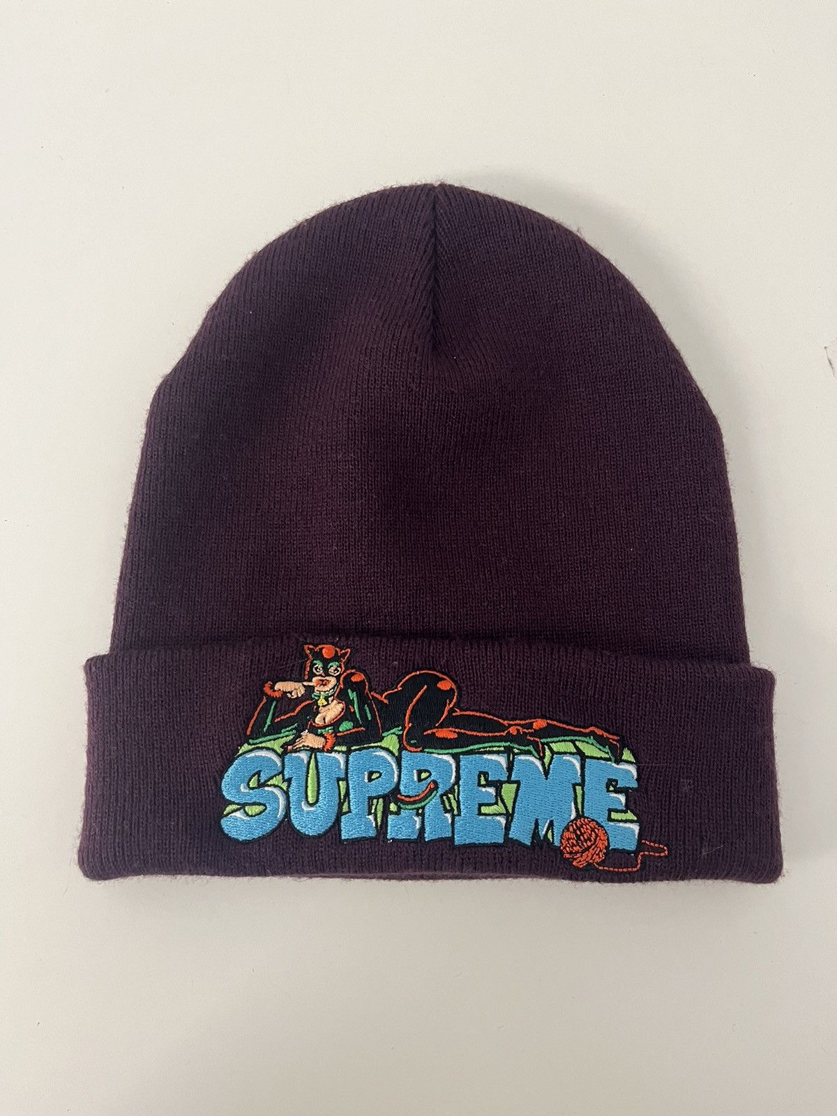 Supreme Supreme FW22 catwoman beanie plum | Grailed