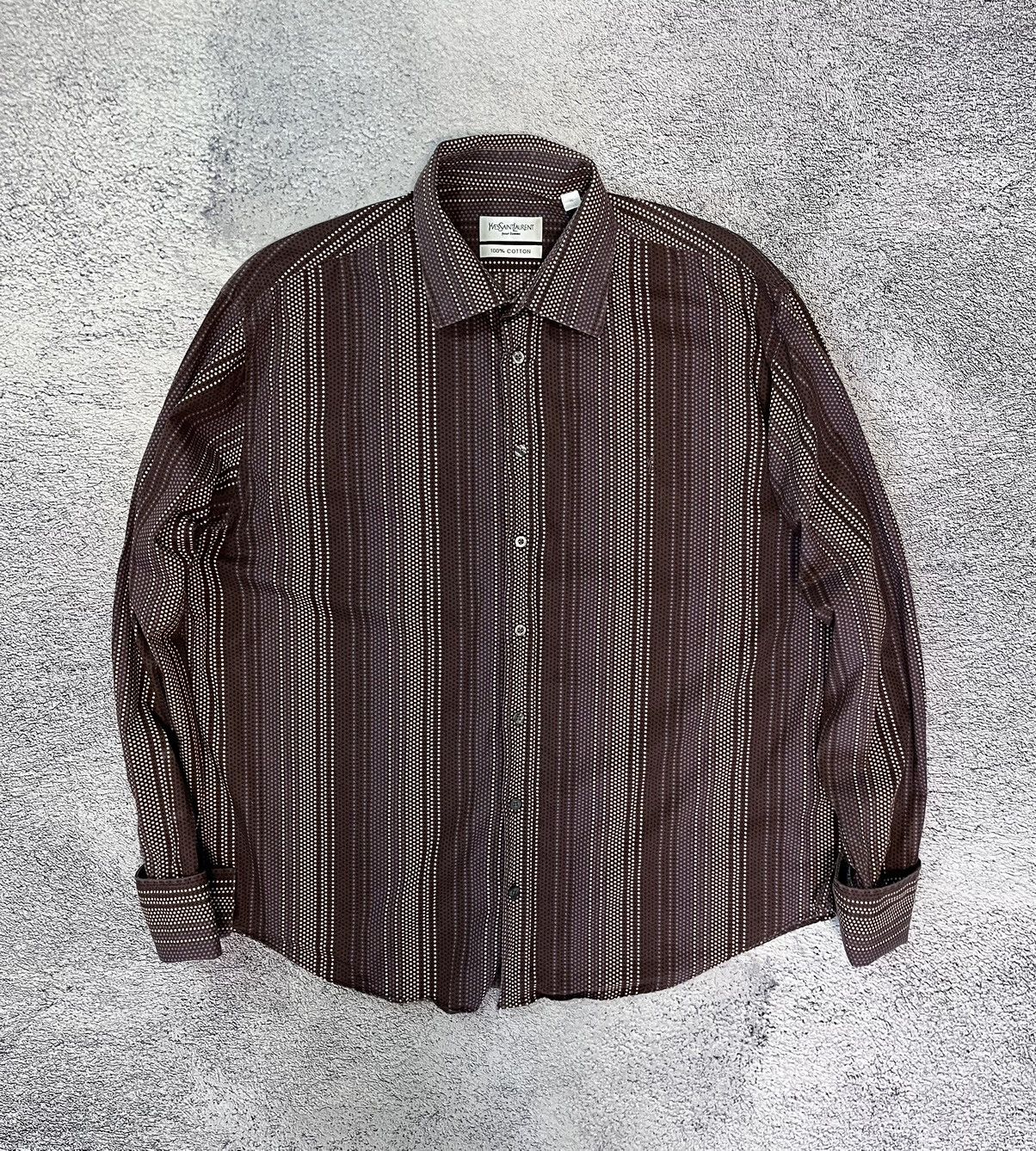 Yves Saint Laurent Yves Saint Laurent YSL Logo Shirt Long Sleeve Vintage Size US XL / EU 56 / 4 - 1 Thumbnail