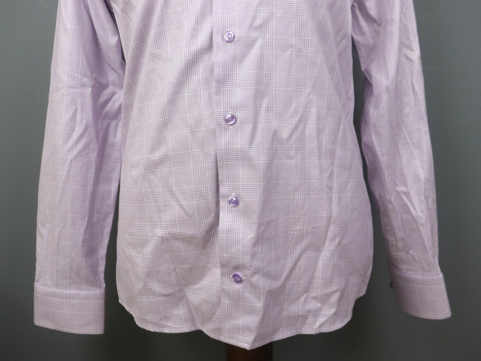 Eton Eton Pink Cotton Plaid Collared Dress Shirt Size 39 Size 38R - 3 Thumbnail
