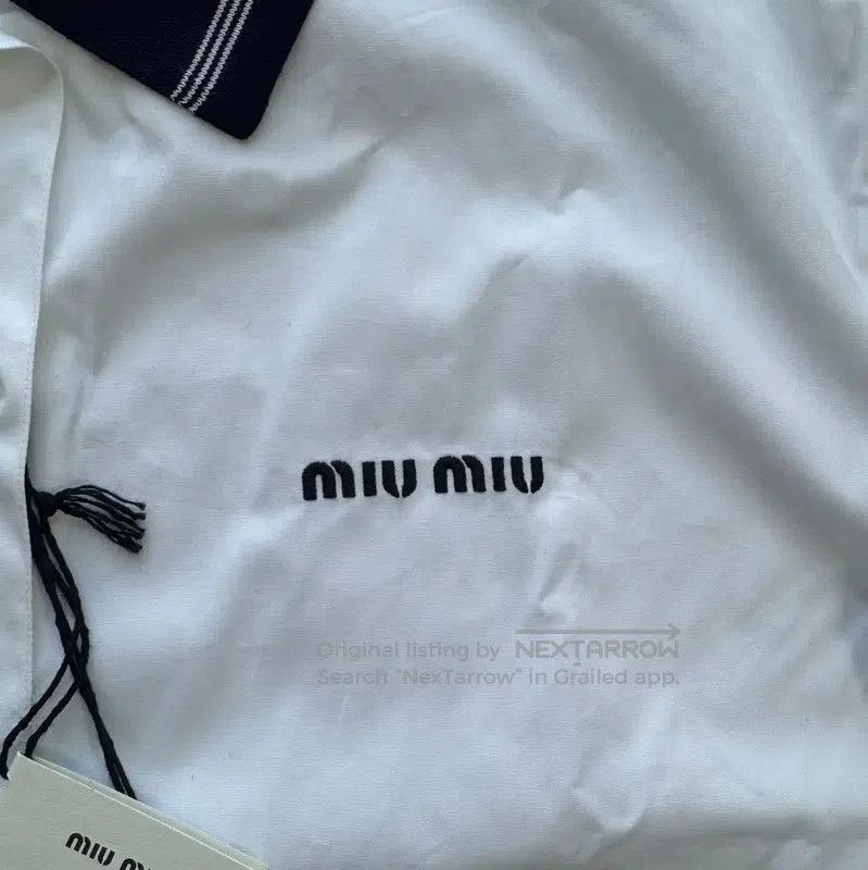 Miu Miu Miu Miu White Cotton Women's Shirt . Size M / US 6-8 / IT 42-44 - 6 Thumbnail